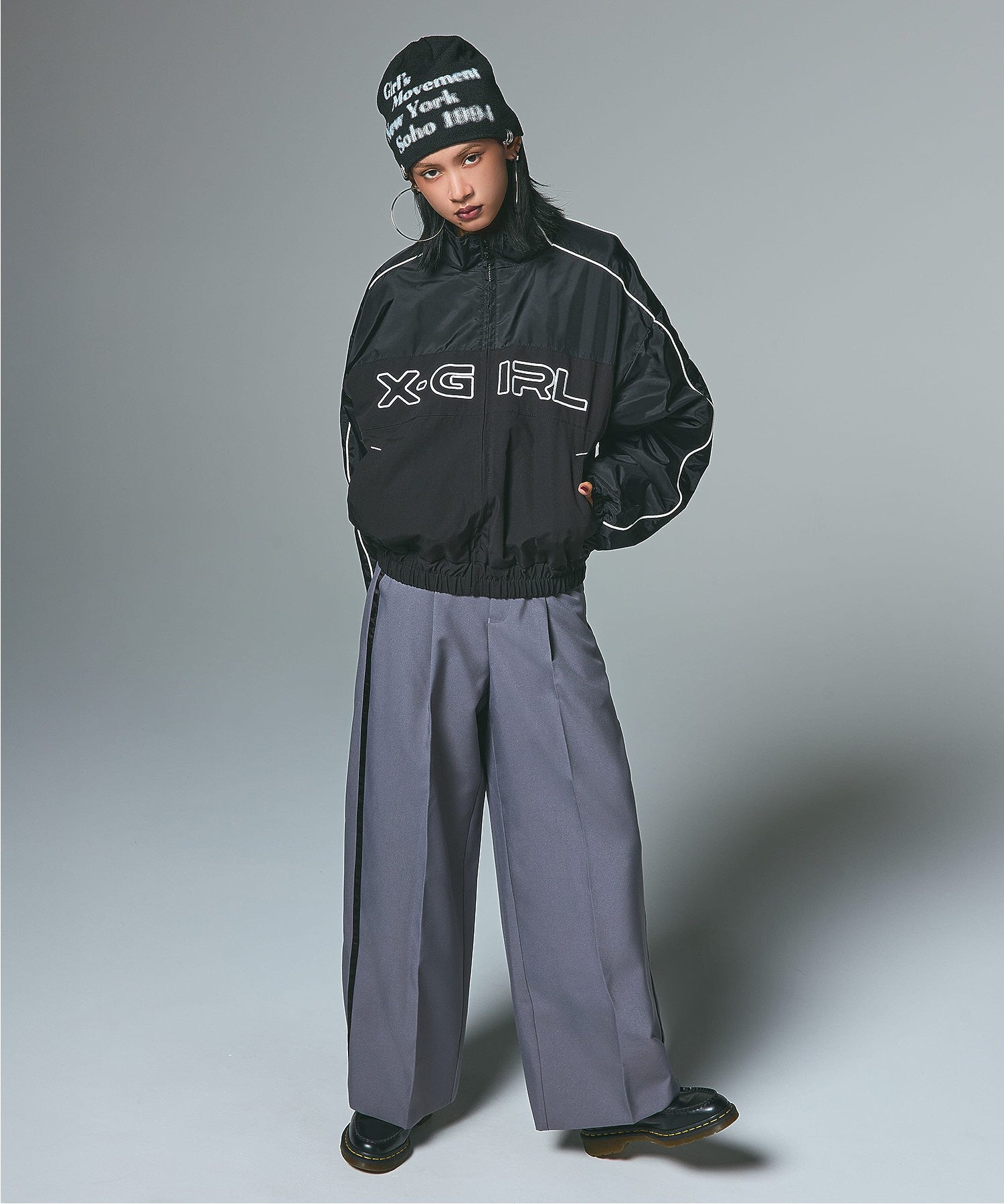 X-girl LOGO EMBROIDERY JACKET