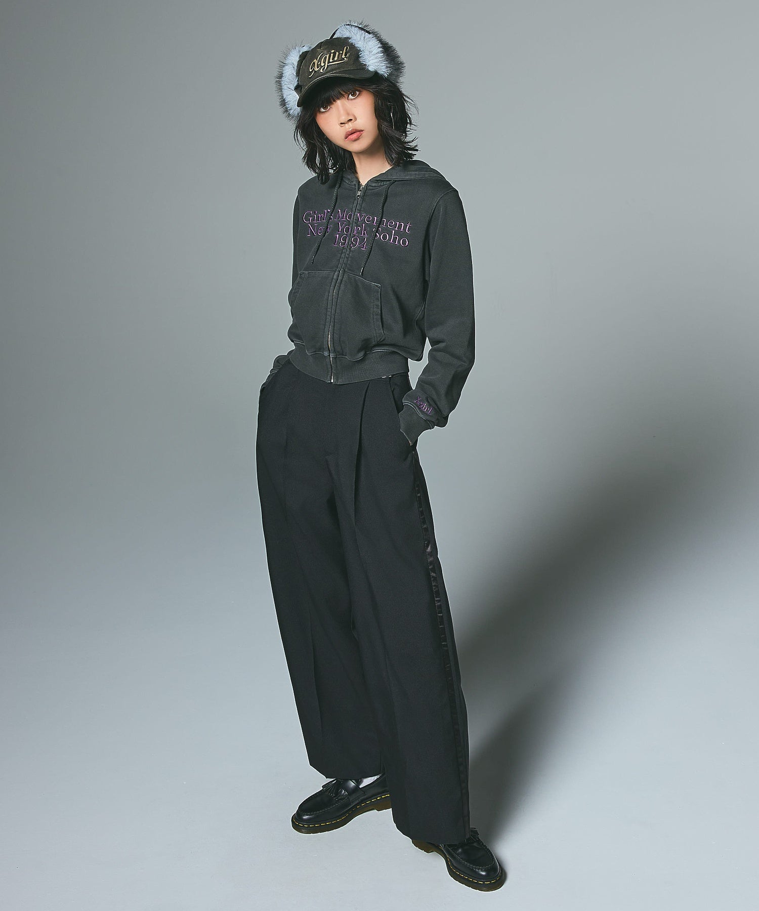 COLOR SCHEME COMPACT ZIP UP HOODIE