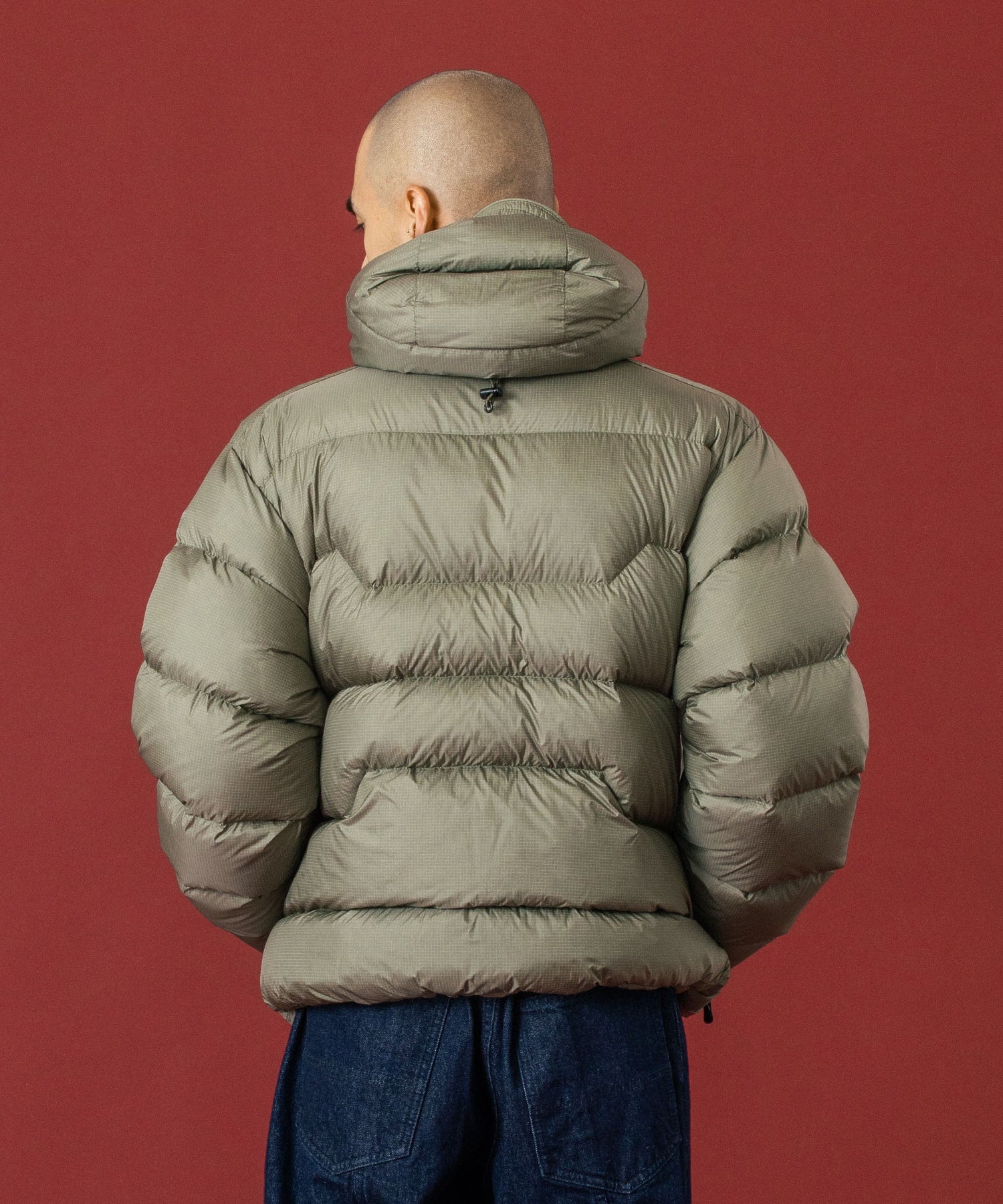 RIPSTOP HOODED DOWN JACKET