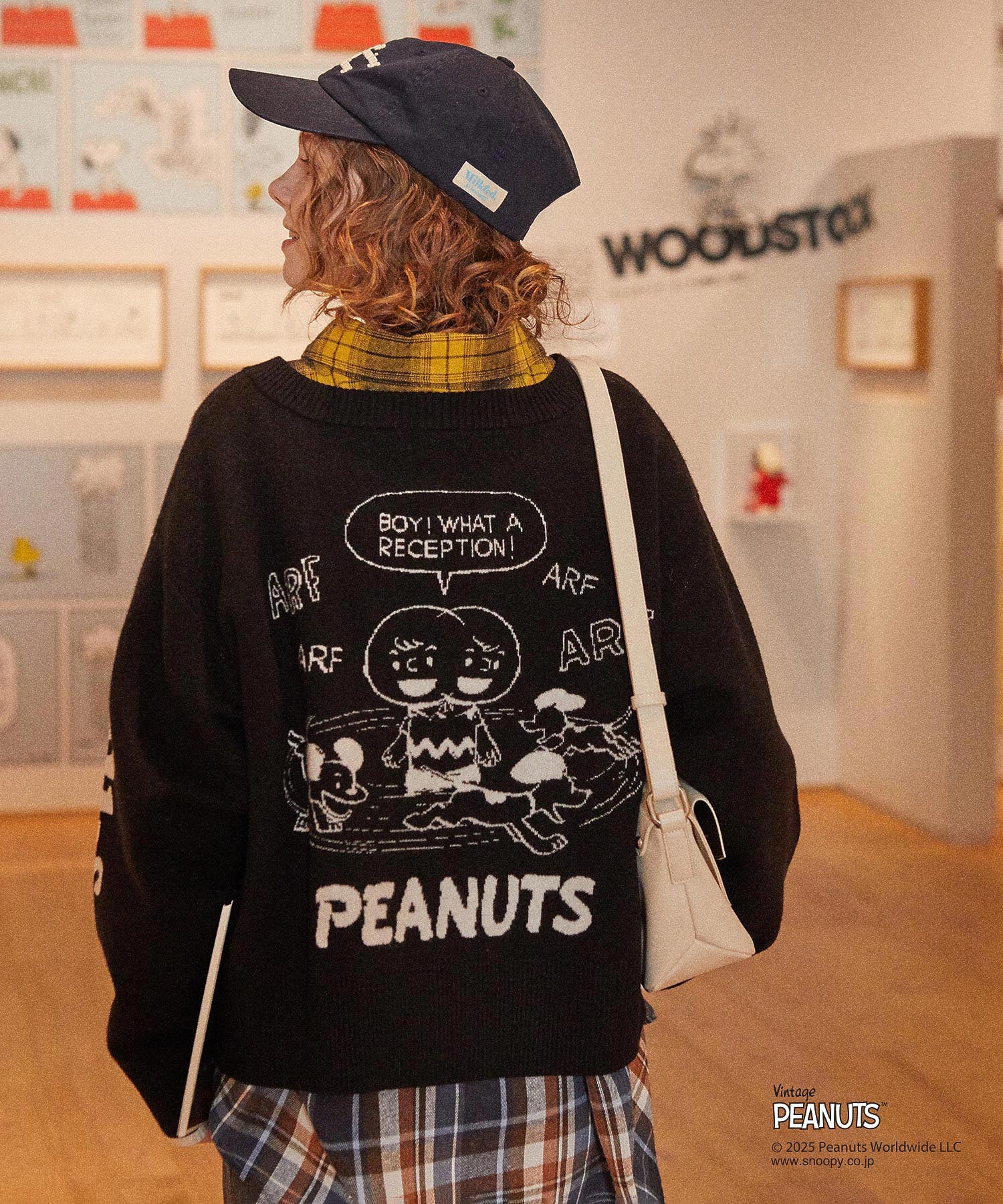 MILKFED. × PEANUTS KNIT CARDIGAN