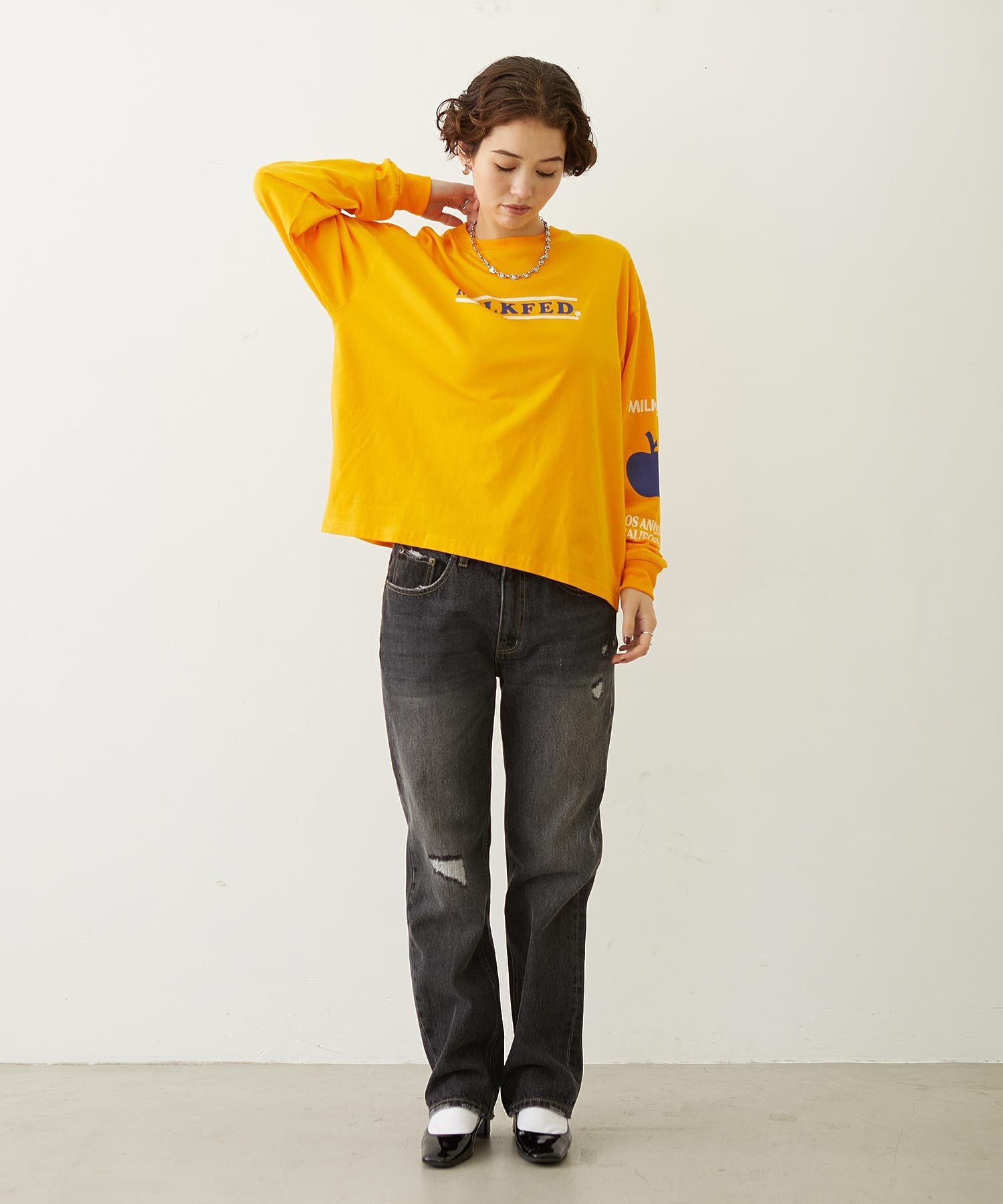 FRUIT SLEEVE PRINT L/S TEE