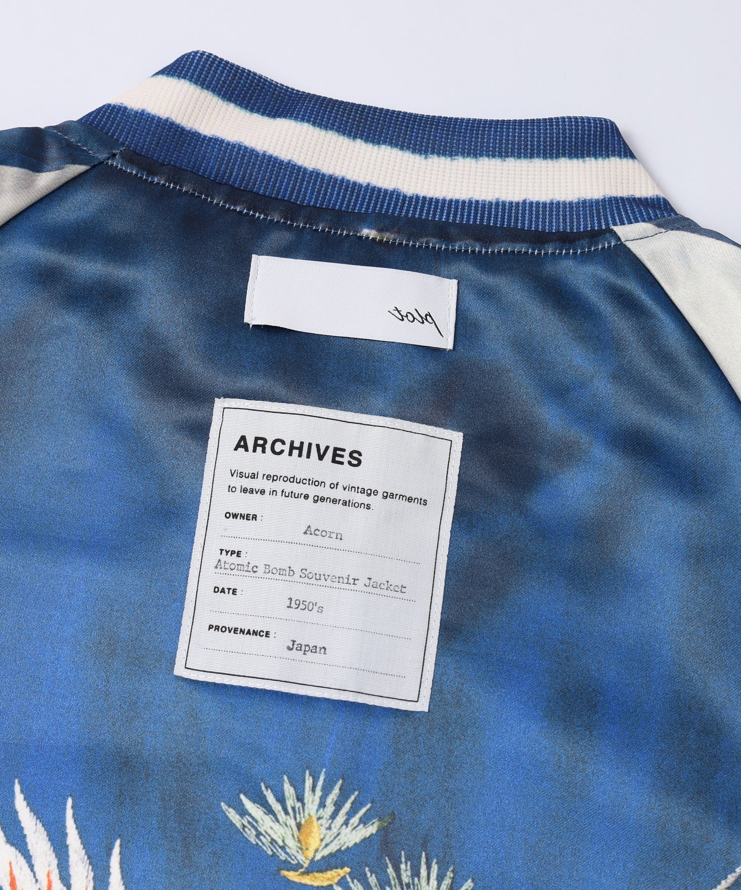 TOLQ/トルク/Trompe loeil Souvenir Jacket 26-2502