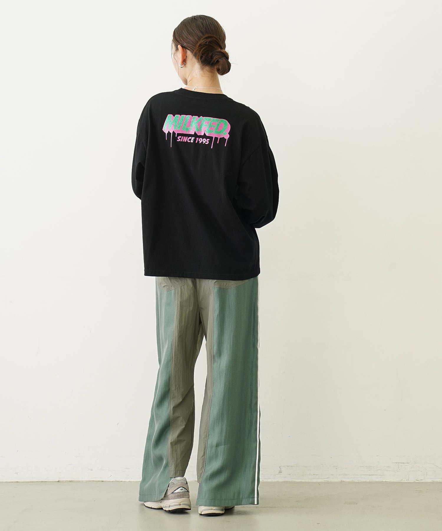 GLITTER MELT LOGO WIDE L/S TEE