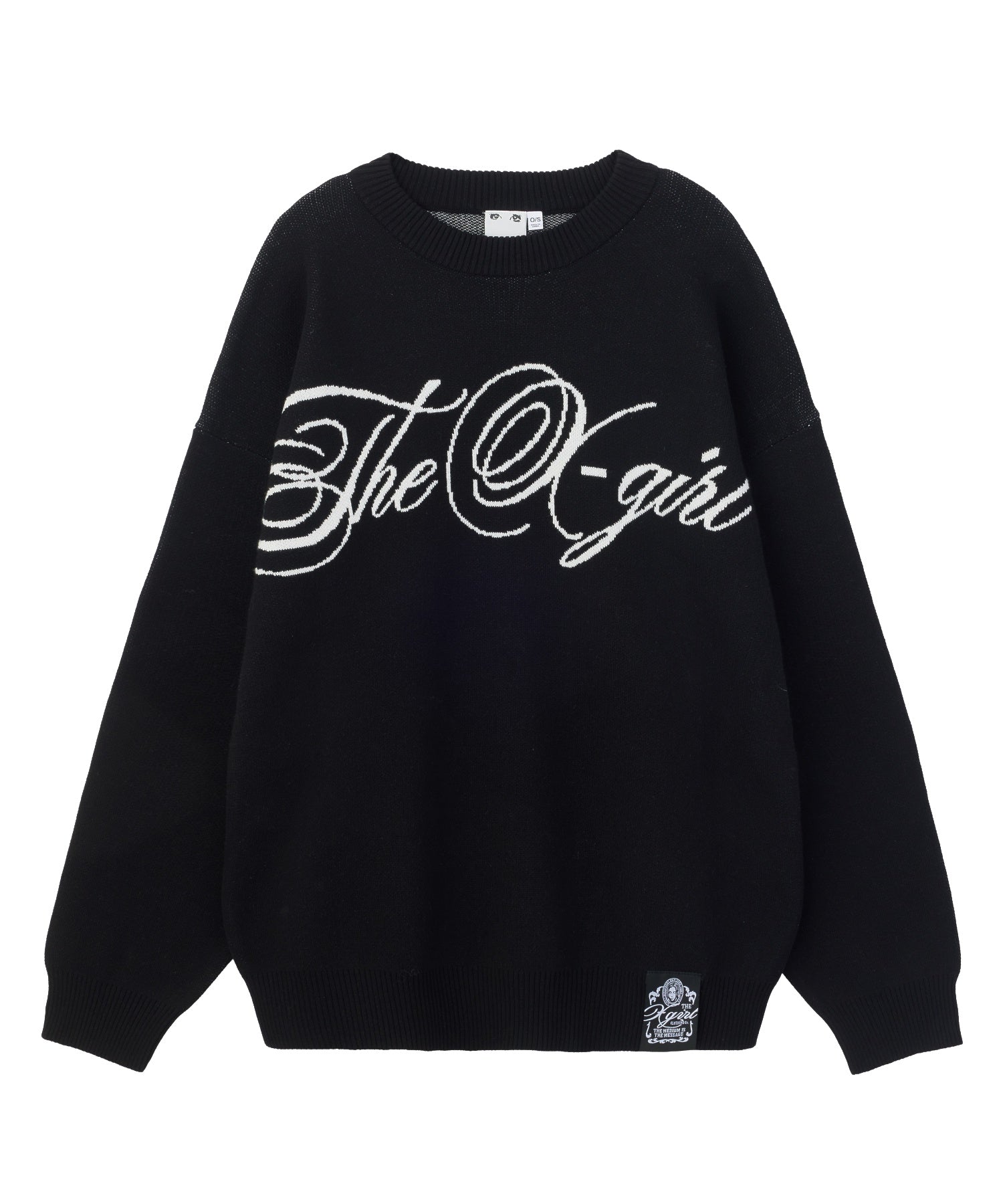 SCRIPT LOGO JACQUARD KNIT TOP