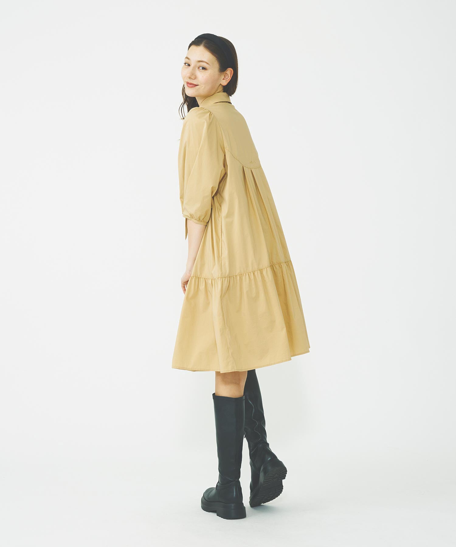 BOW TIE SHIRT DRESS