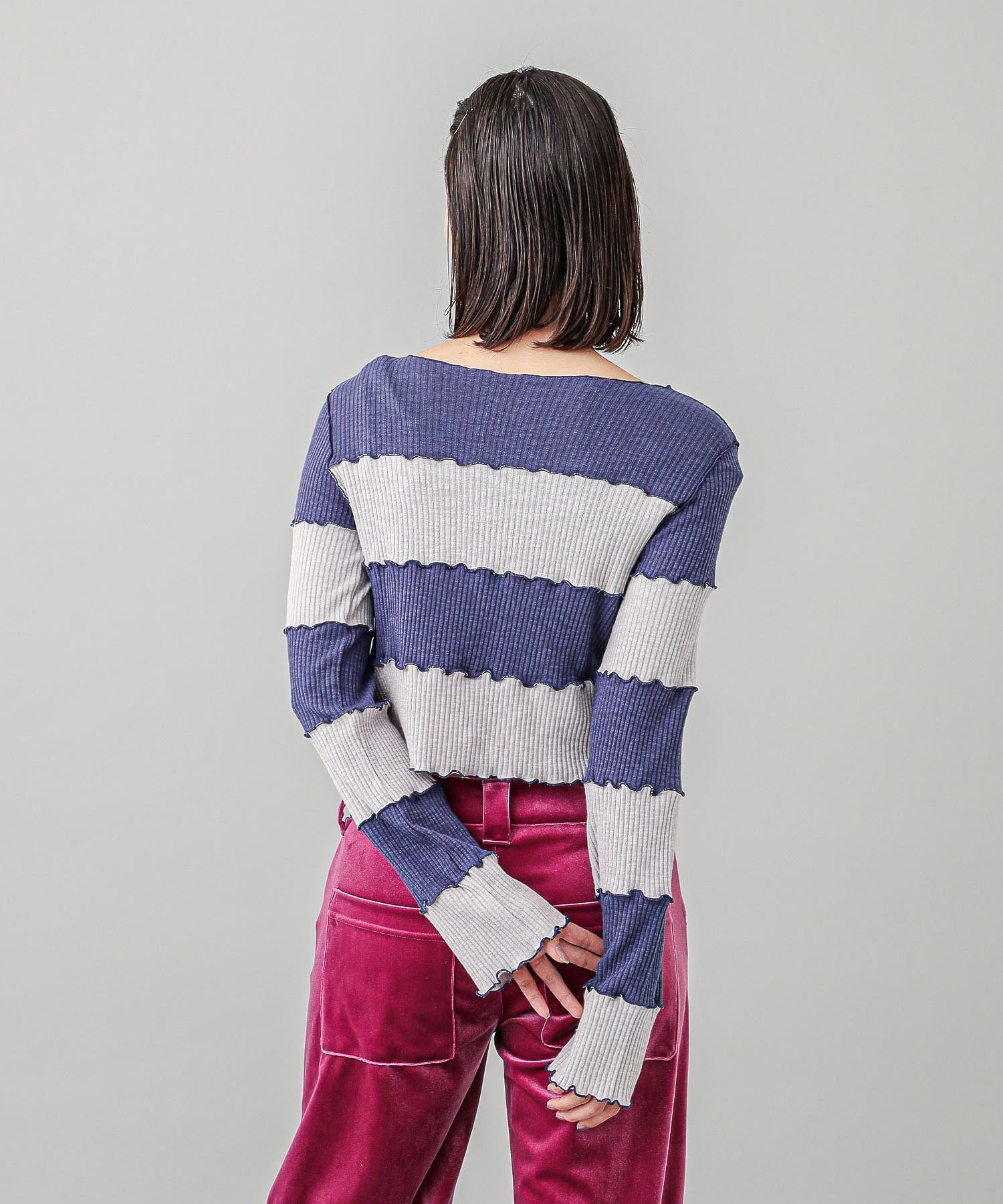 STRIPED CROPPED TOP