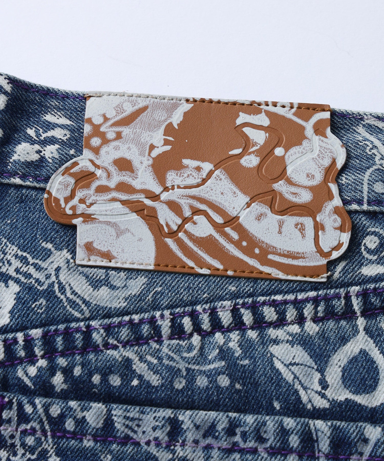 PERKS AND MINI/パークスアンドミニ/COCO BANDANA OVER PRINT JEANS 80104