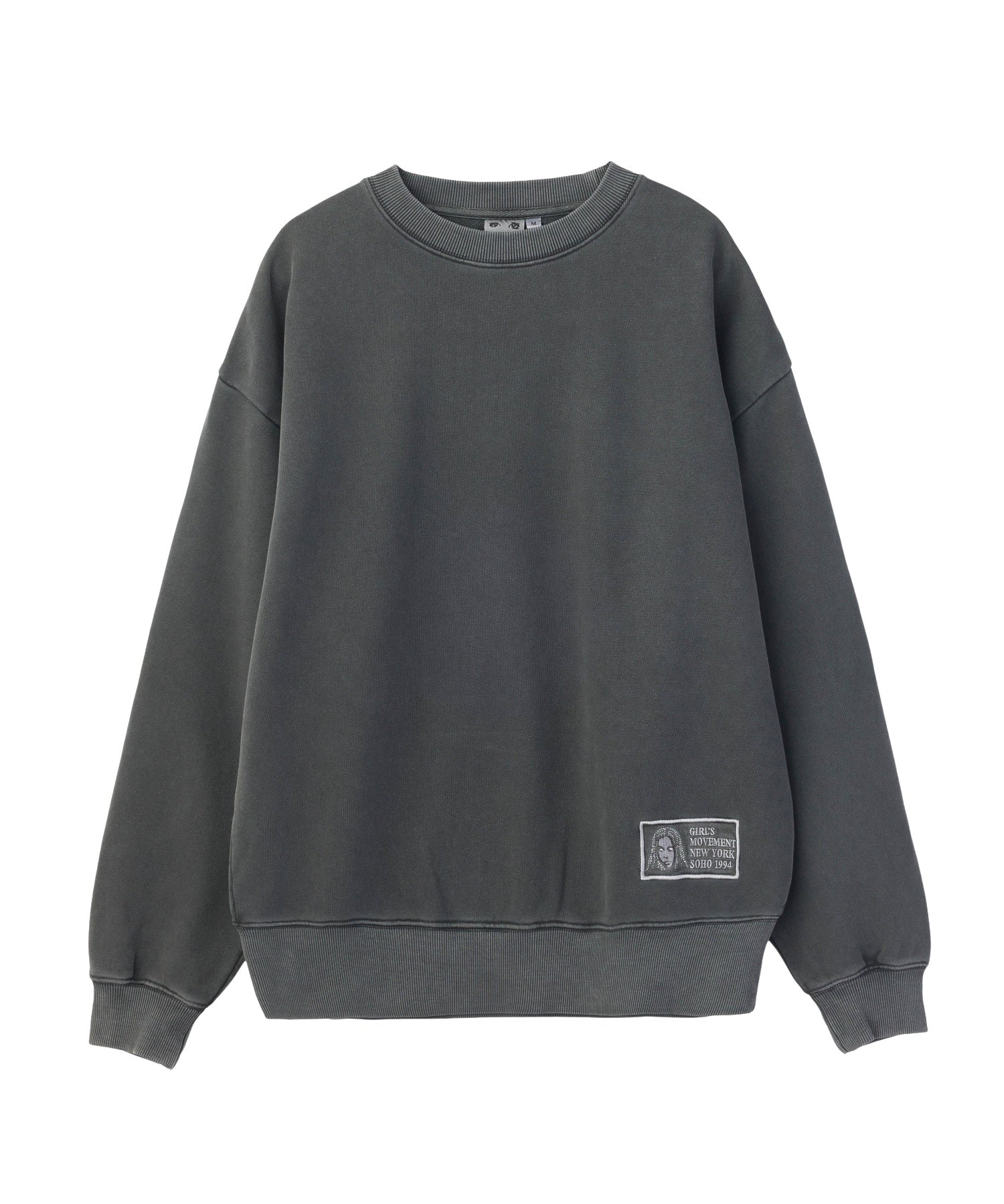 FADED BIG PATCH CREWNECK SWEATSHIRT