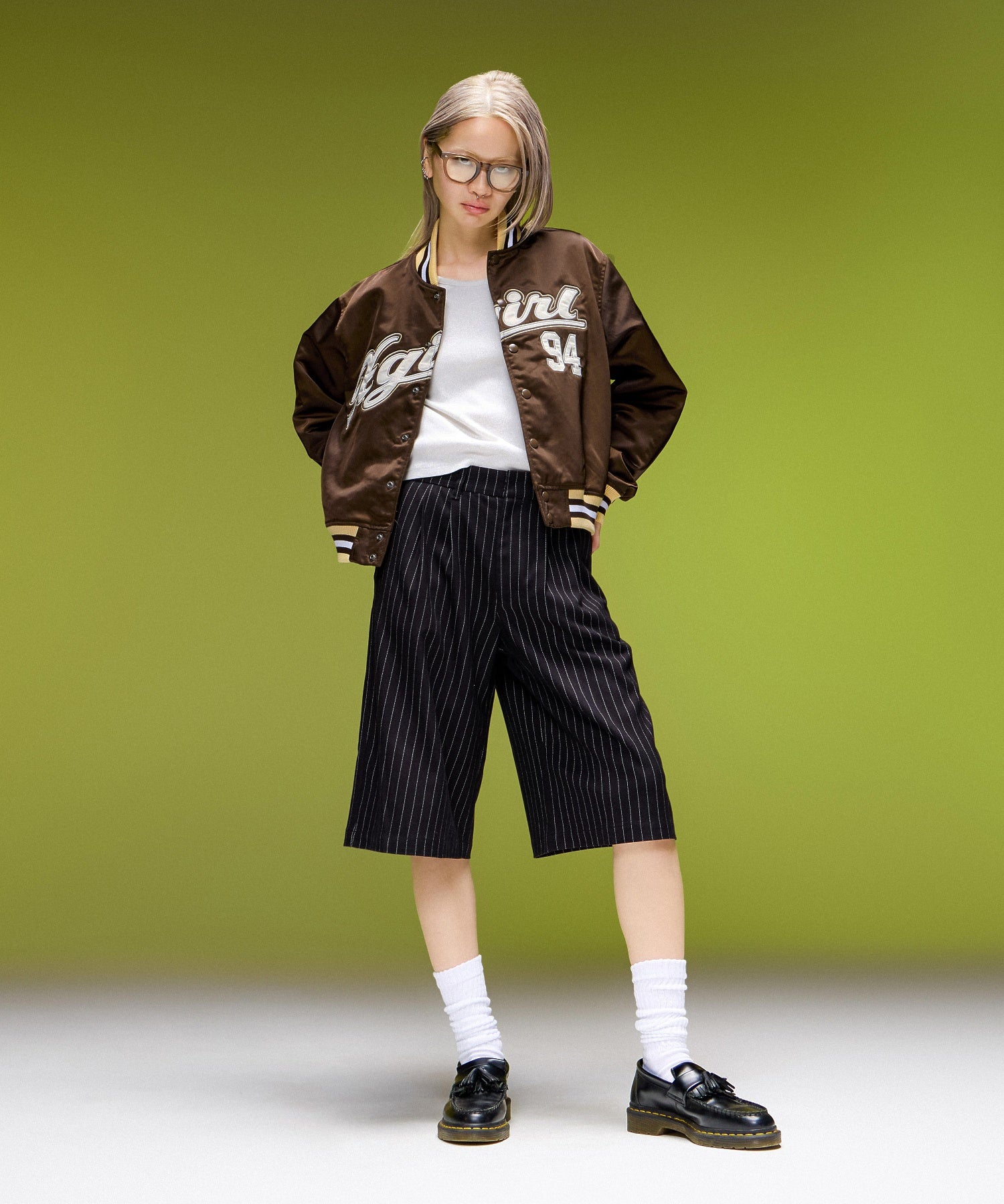 LOGO AND NUMBER VARSITY JACKET