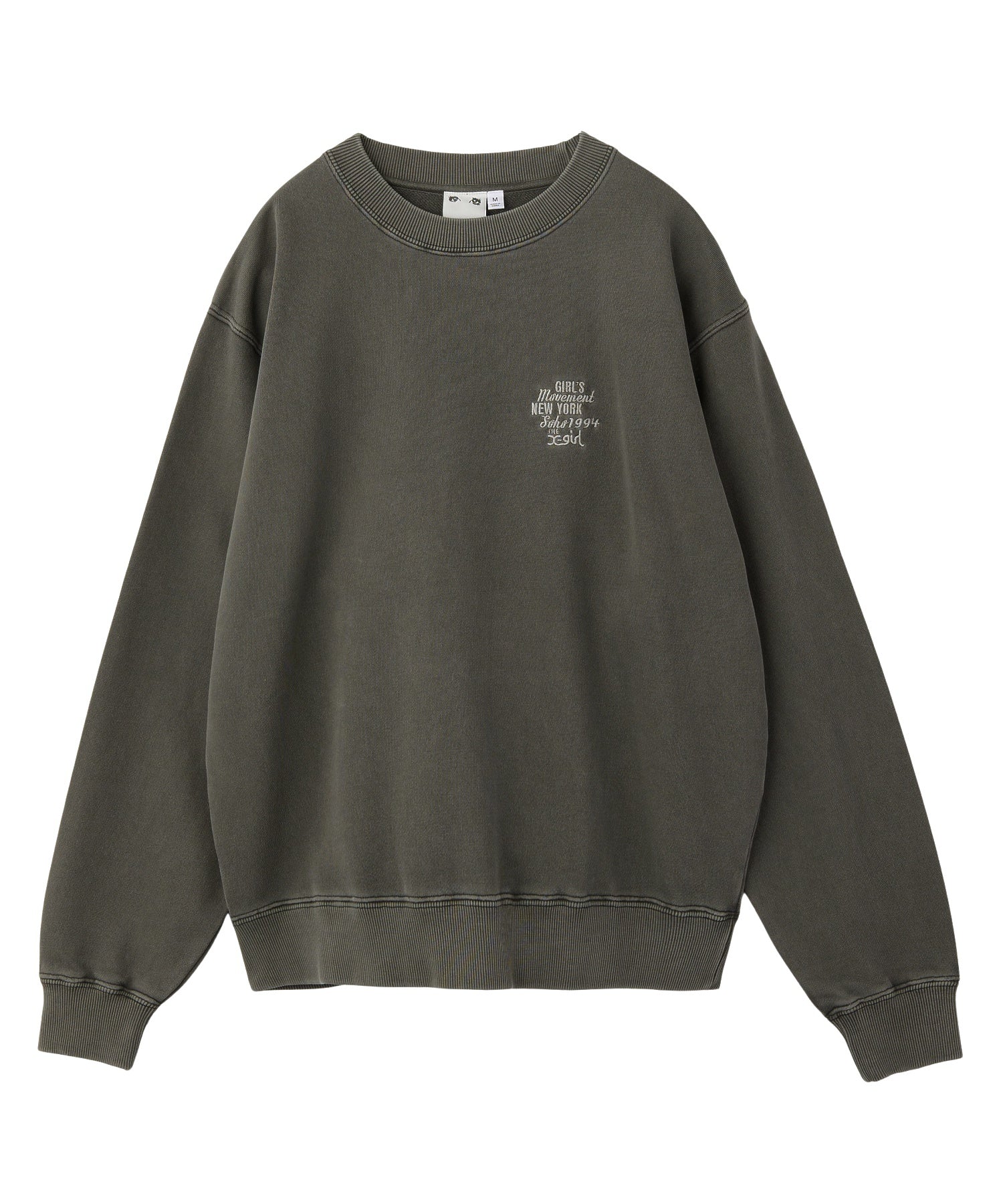 MIX LOGO & FACE FADED CREWNECK SWEAT TOP