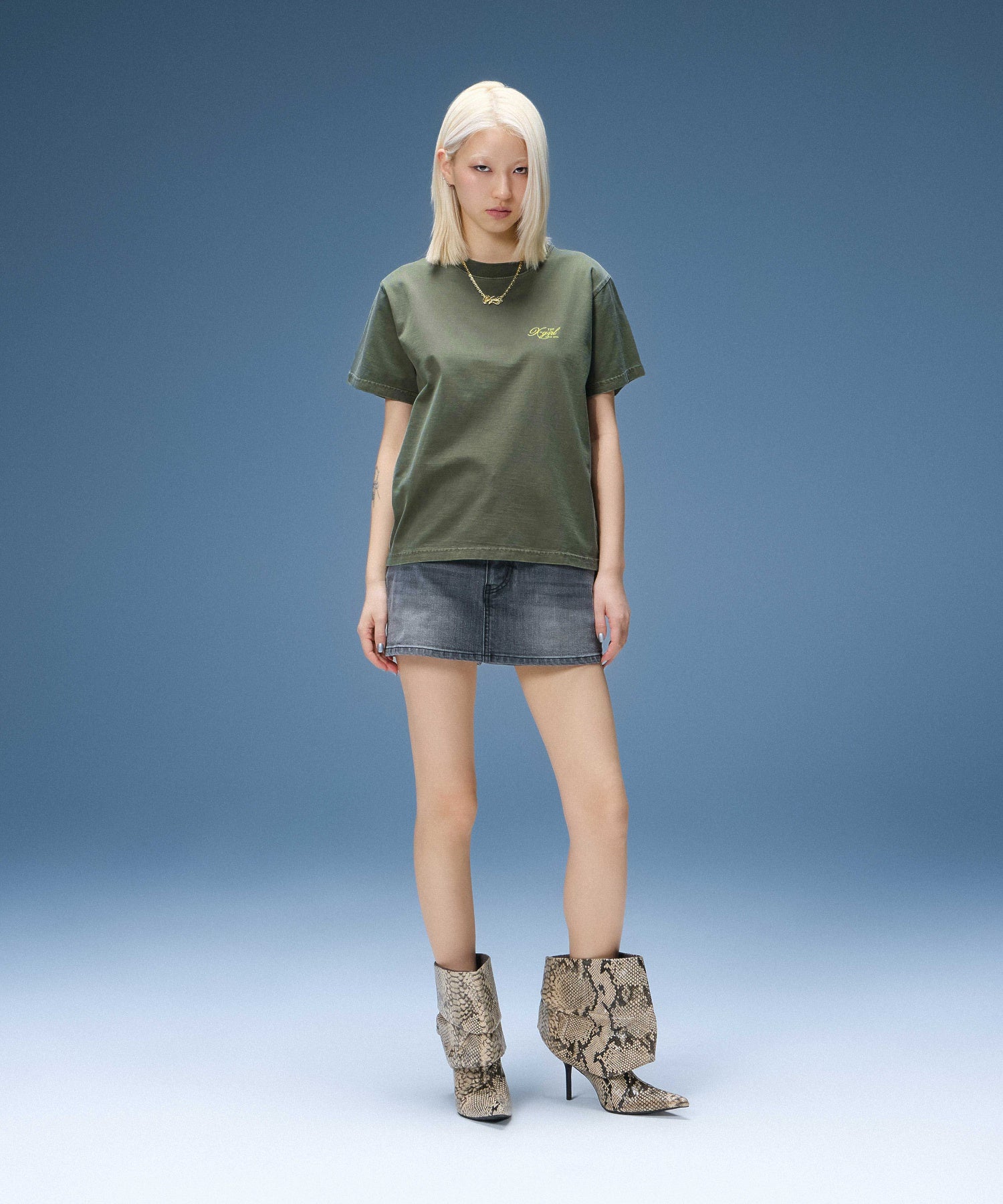 FADED TRI-COLOR FACE S/S TEE
