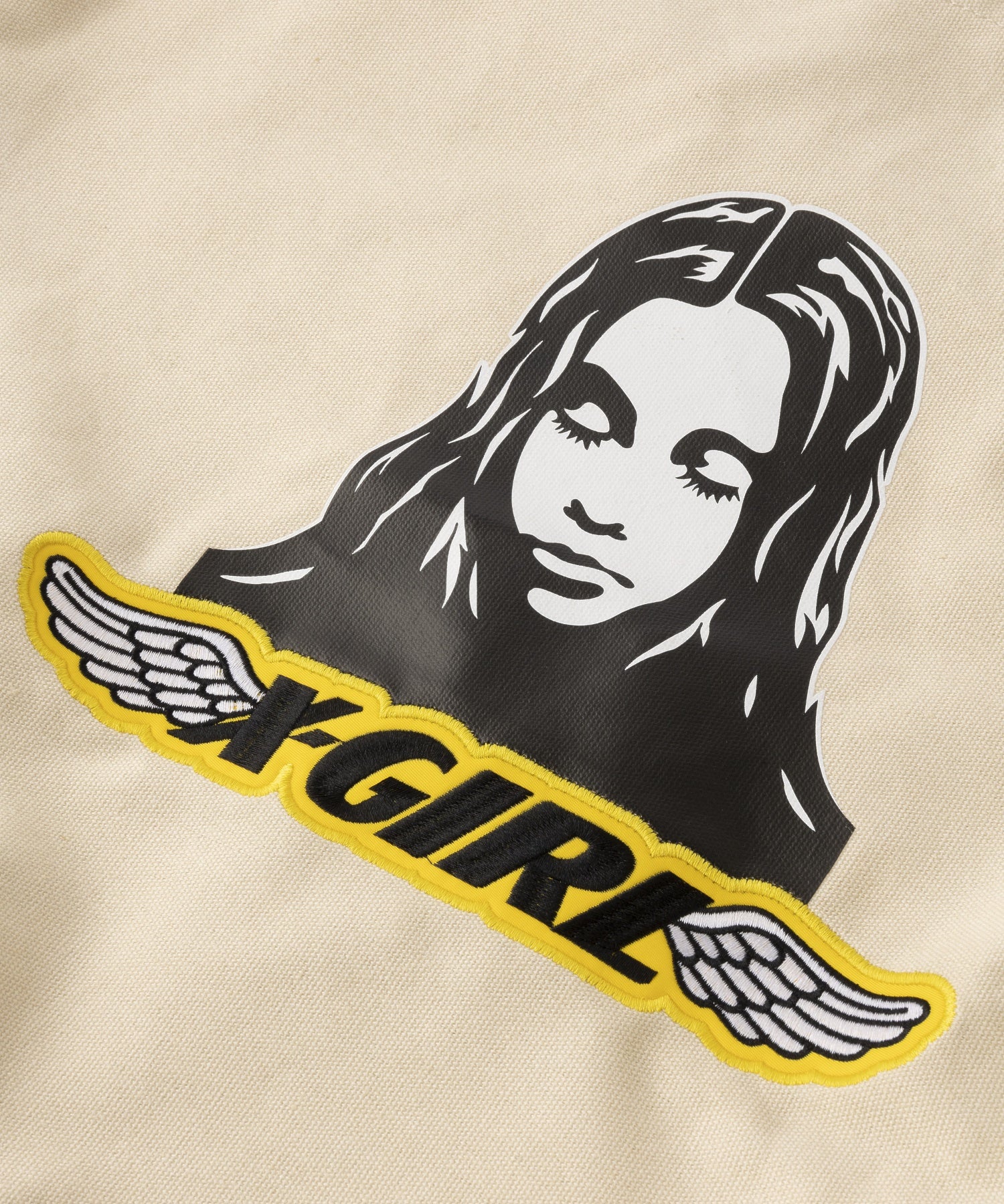 ANGEL FACE PATCH TOTE BAG