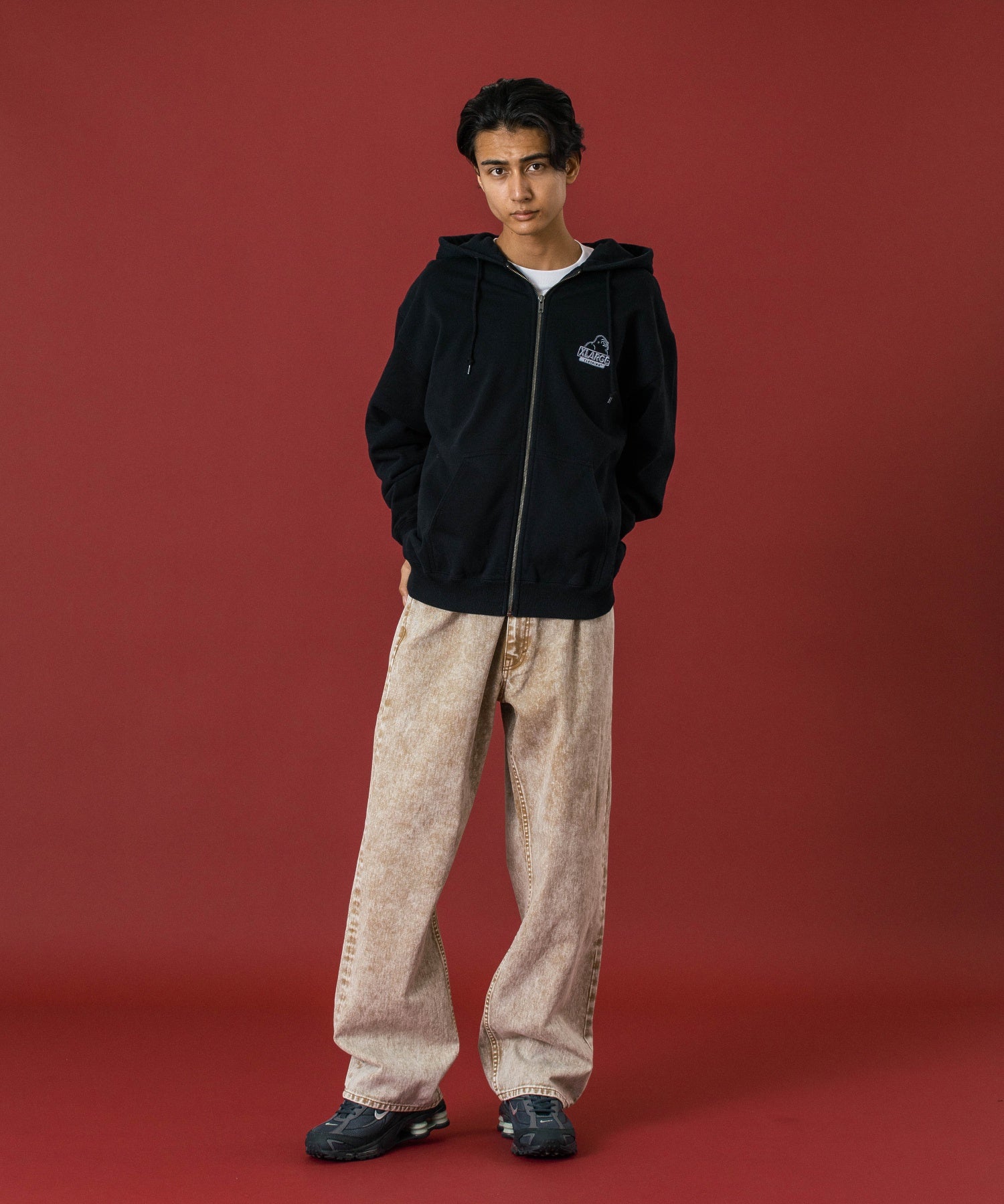 BACKSIDE OG ZIP UP HOODED SWEATSHIRT