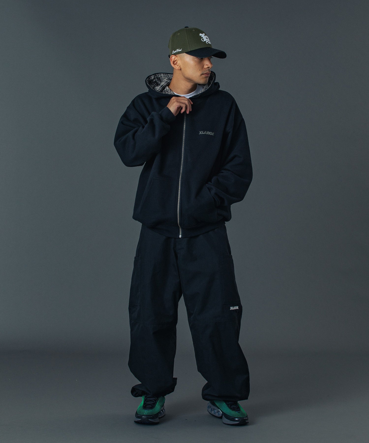 REVERSIBLE ZIP UP HOODED SWEATSHIRT