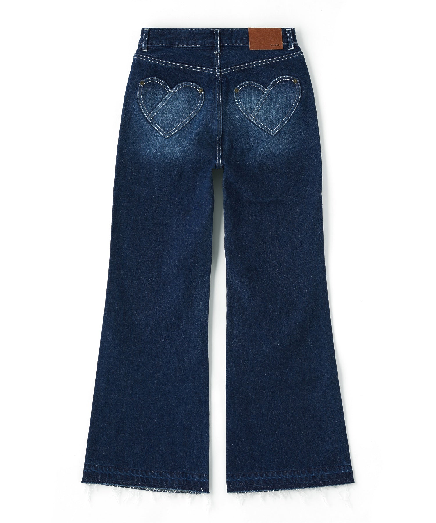 HEART POCKET FLARE DENIM PANTS