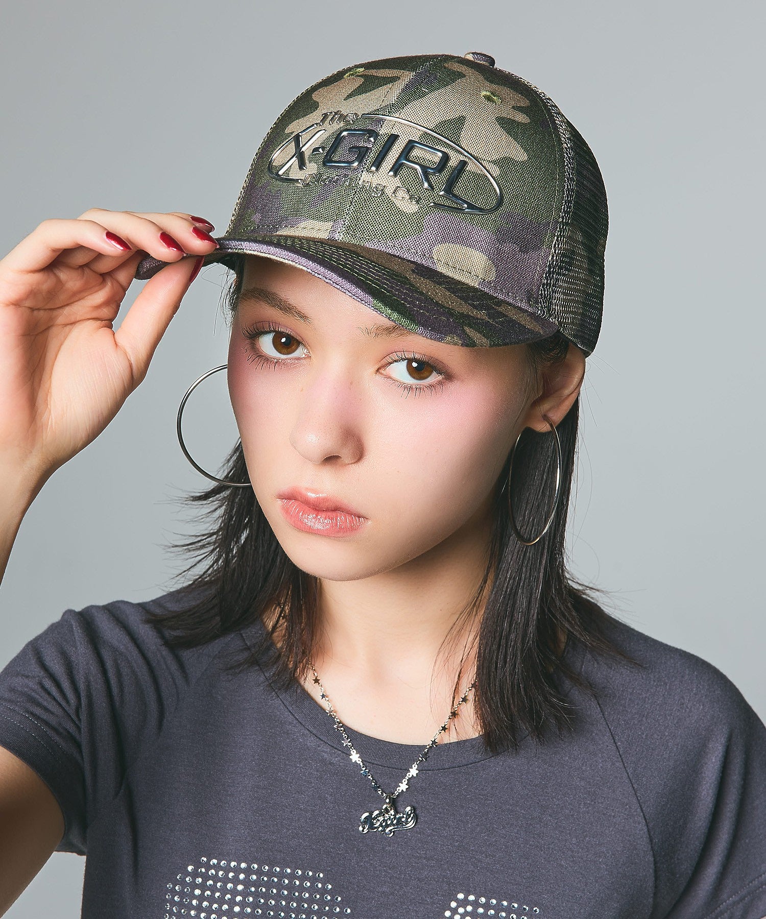 METALLIC LOGO 6PANEL MESH CAP