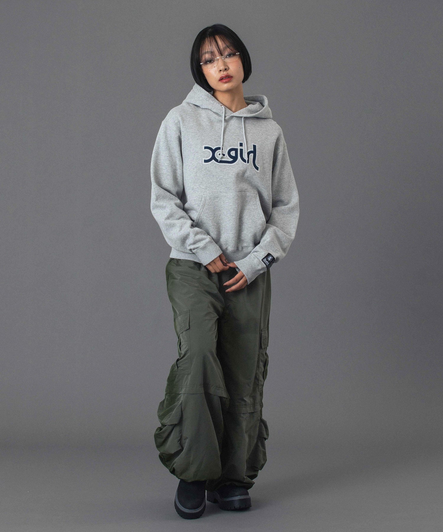 MILLS LOGO LAYERED PATCH SWEAT HOODIE