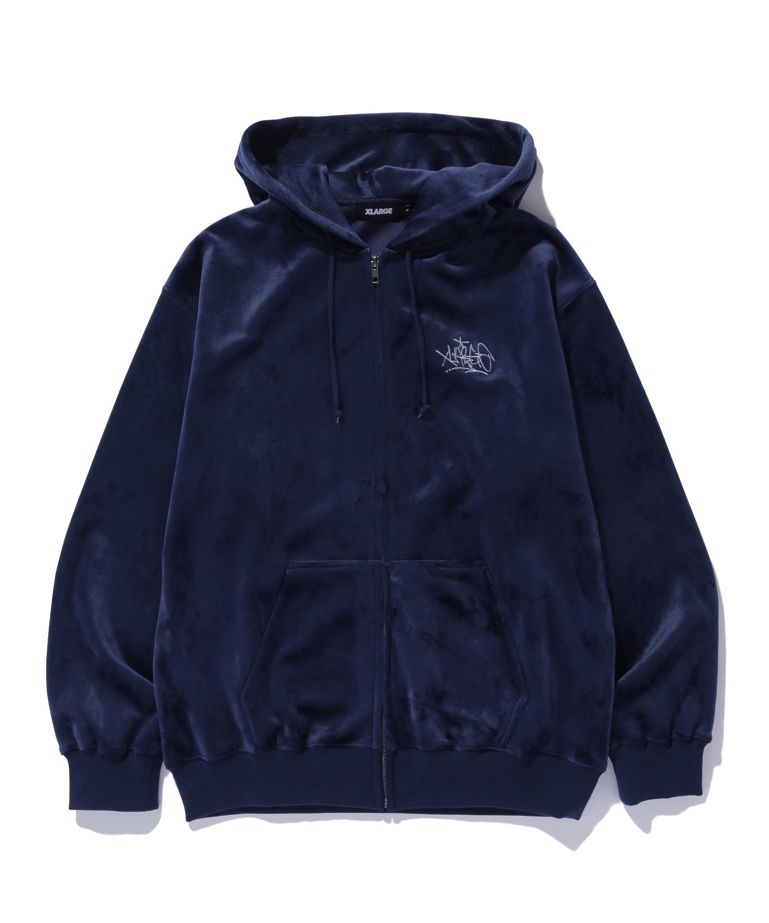 TAGGING VELOUR ZIP HOODIE