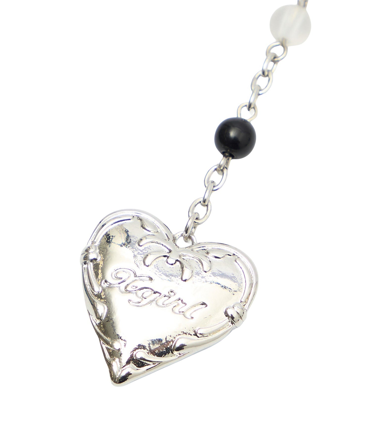 X-GIRL ENGRAVED HEART NECKLACE