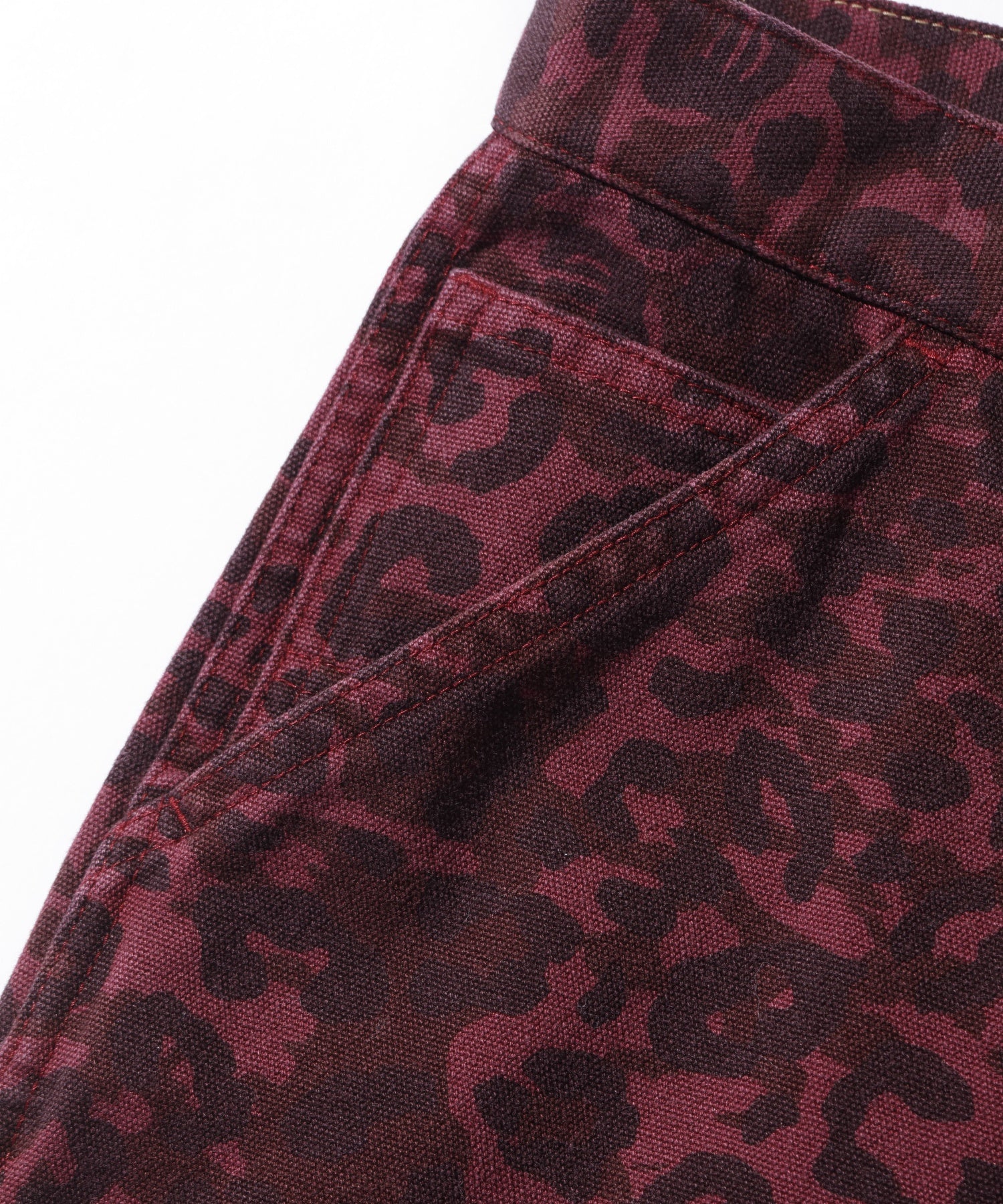 LEOPARD OVERDYED PAINTER PANTS