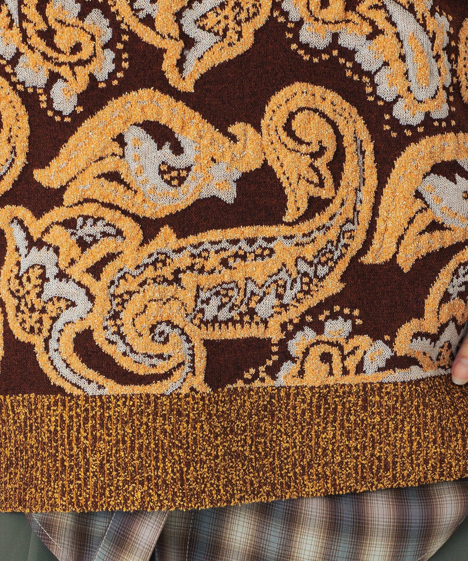 mici/PAISLEY JAQUARD KNIT VEST