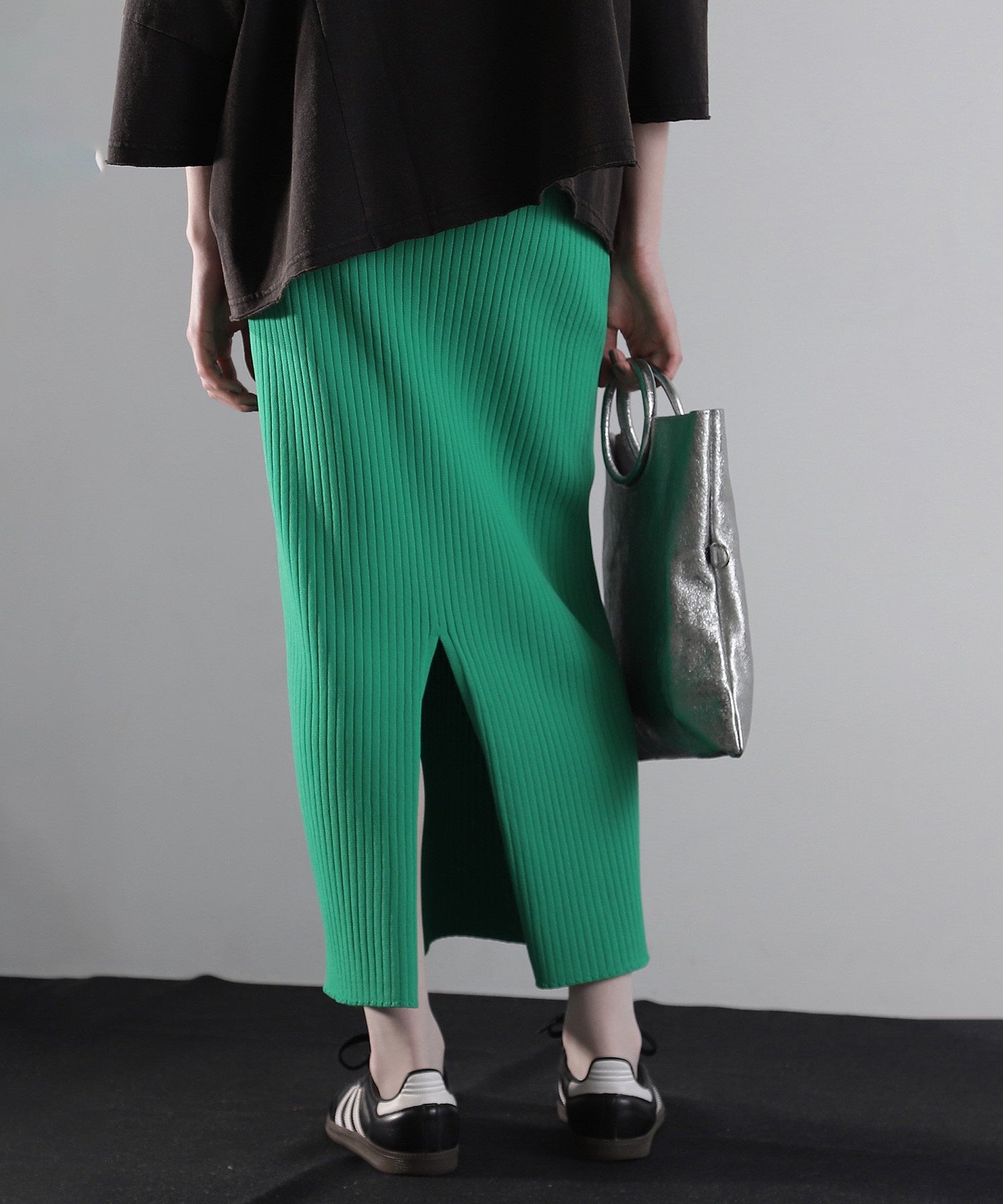 リブニットスカート