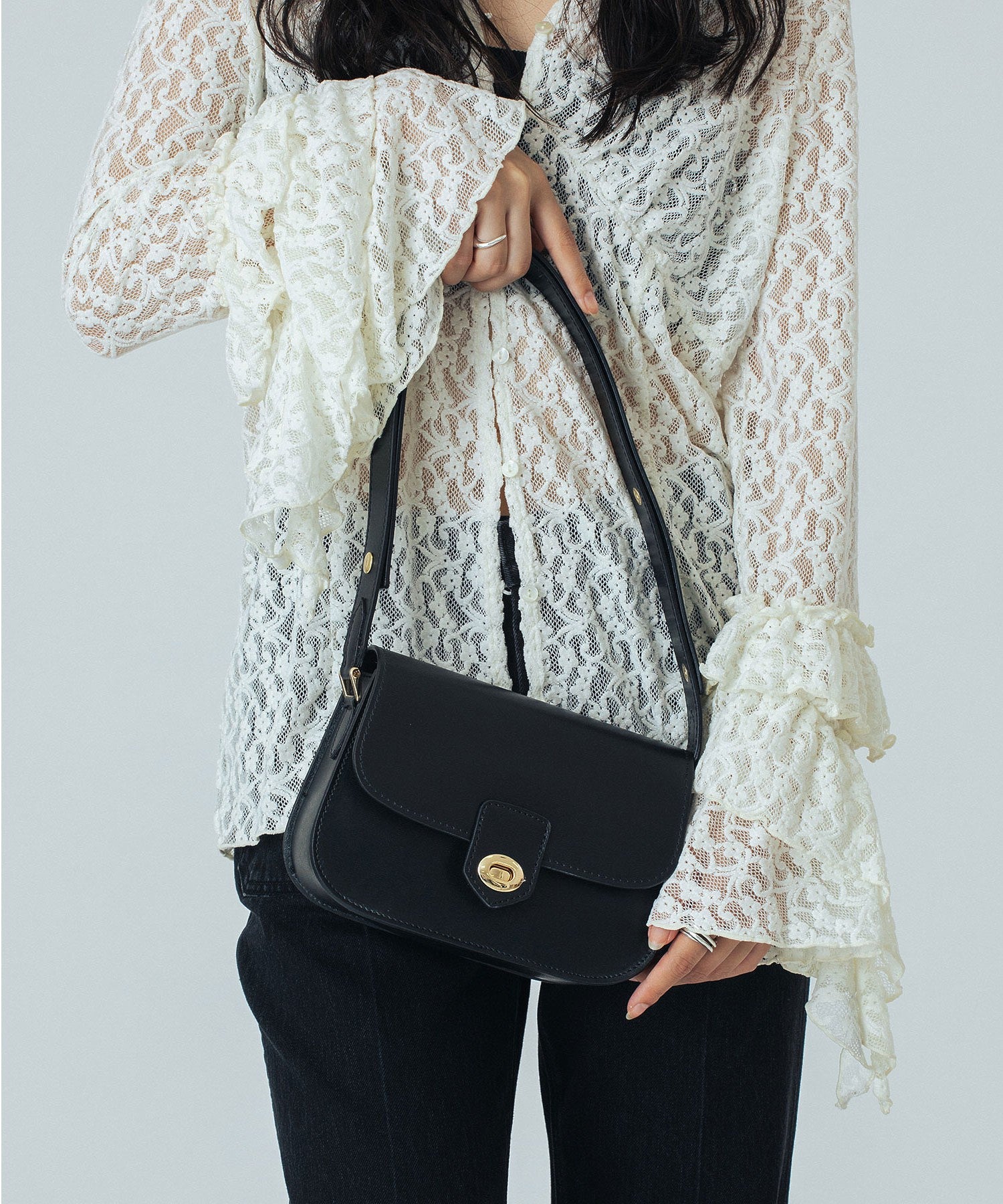 MILLELA FIRENZE/SMOOTH LEATHER SHOULDER BAG