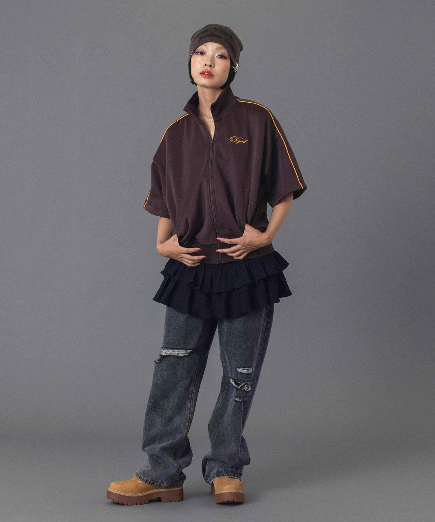 PENCIL SCRIPT LOGO 2WAY TRACK JACKET