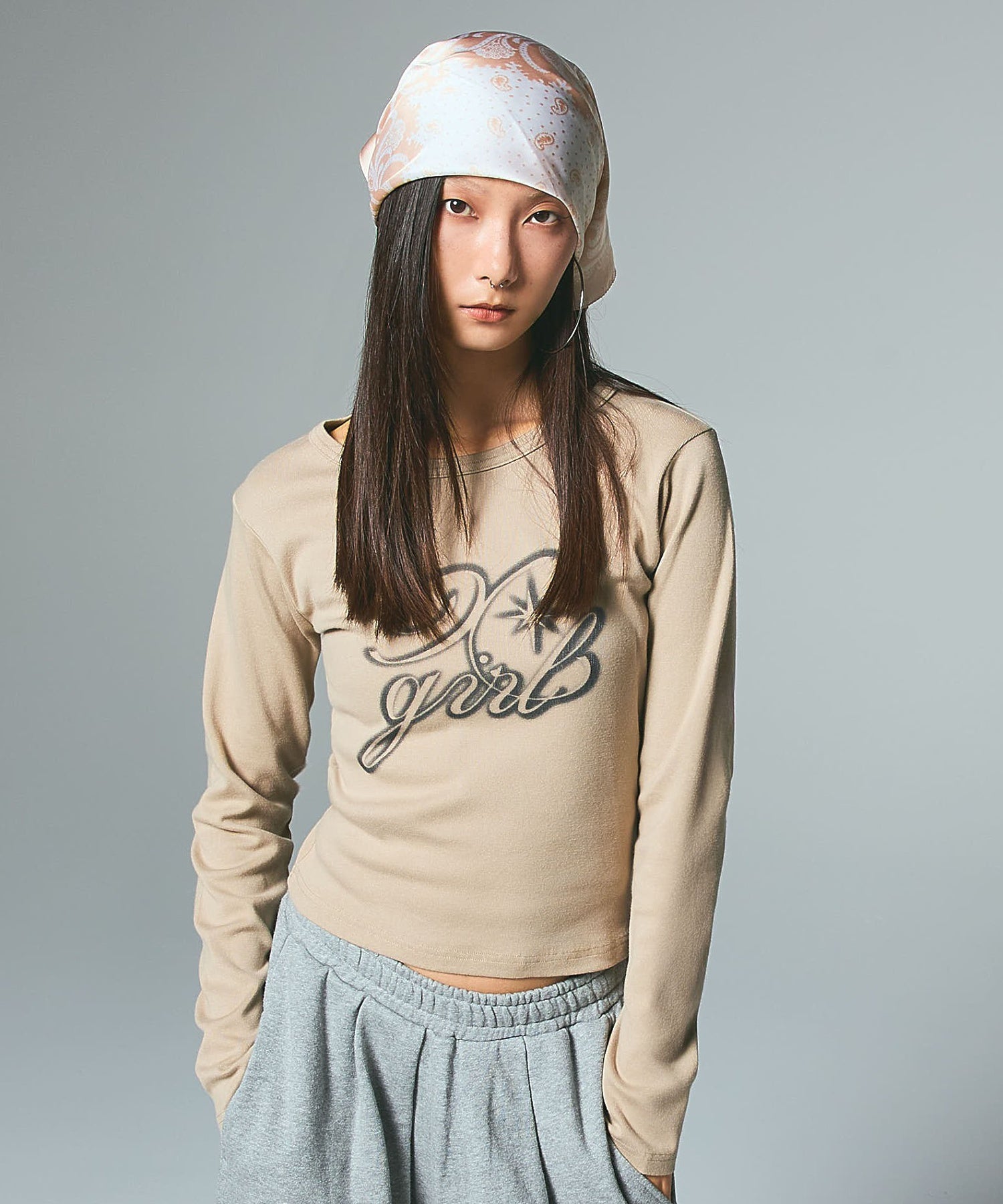 SPRAY LOGO L/S TOP