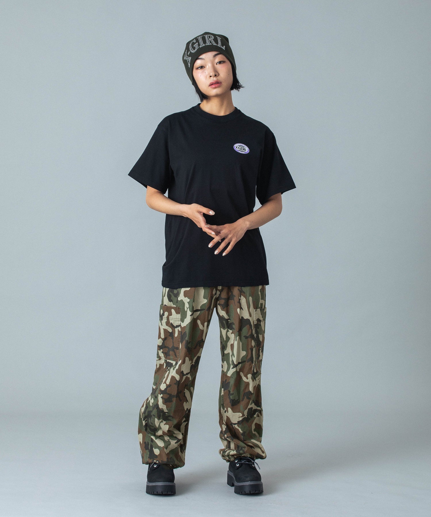 WAIST RIB EASY PANTS