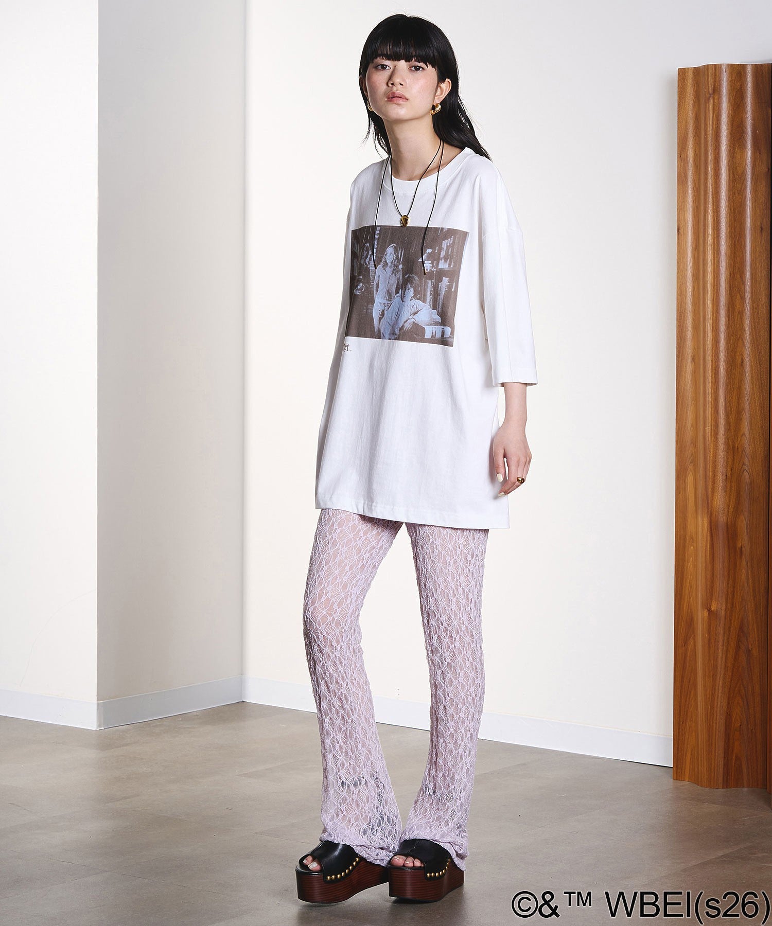 model:163cm 着用サイズ:L