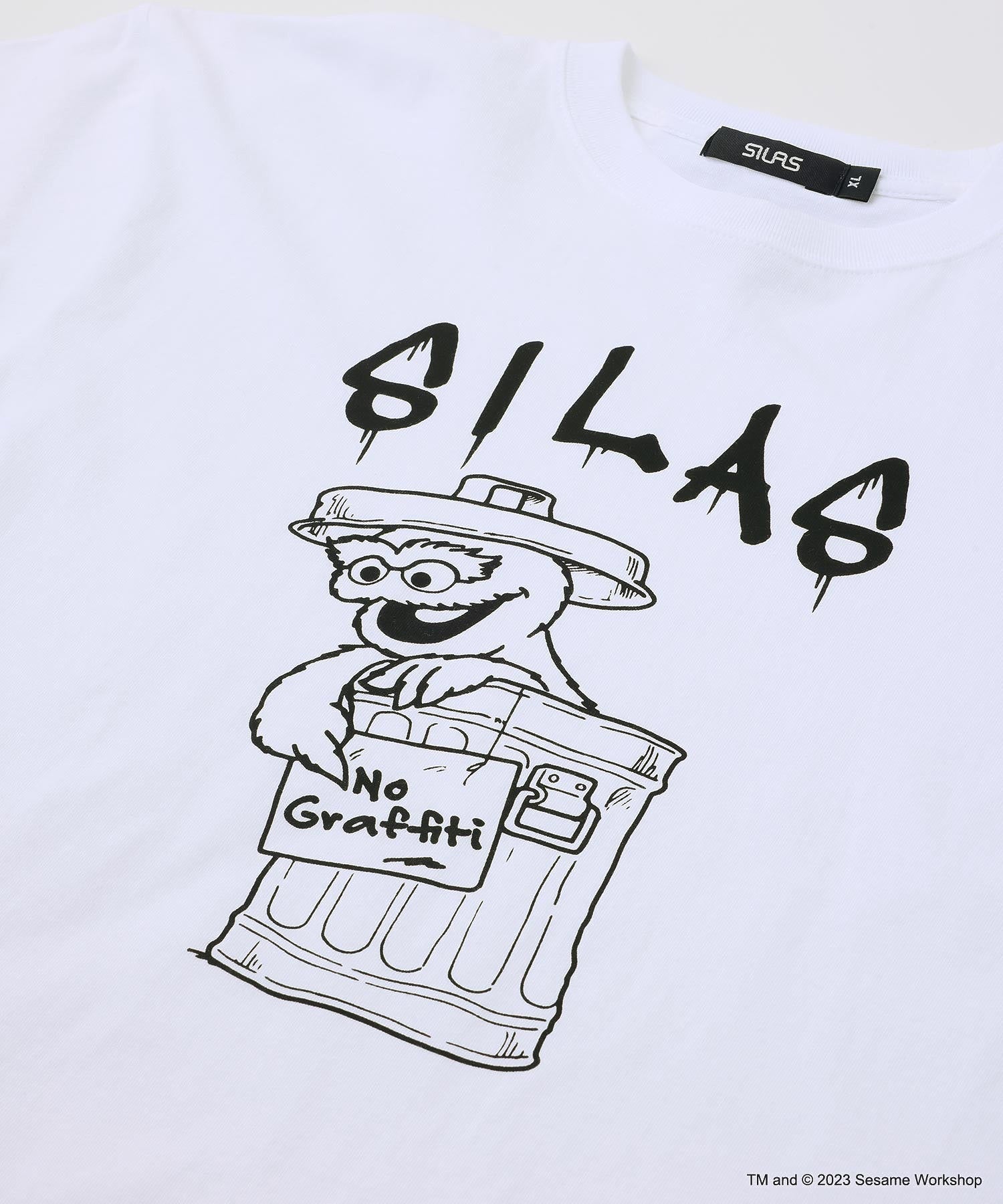 SILASⅹSESAME STREET OSCAR THE GROUCH PRINT S/S TEE