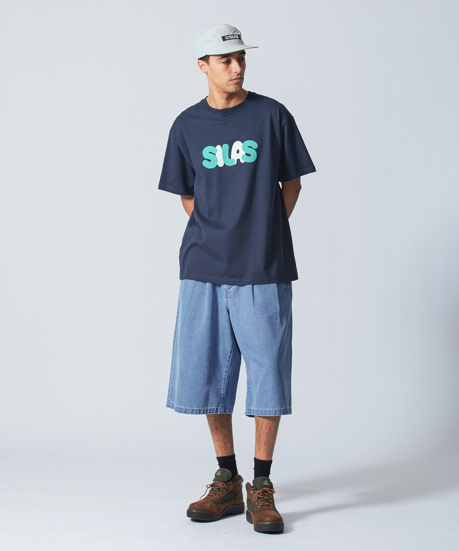 SHORT BAGGY DENIM PANTS