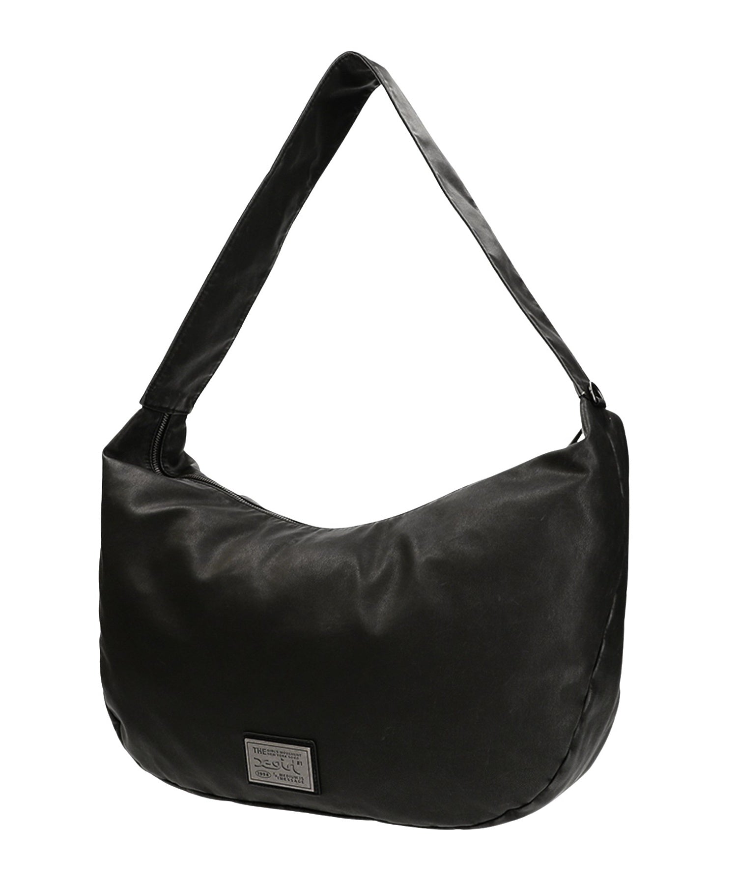 METAL PLATE LABEL SHOULDER BAG