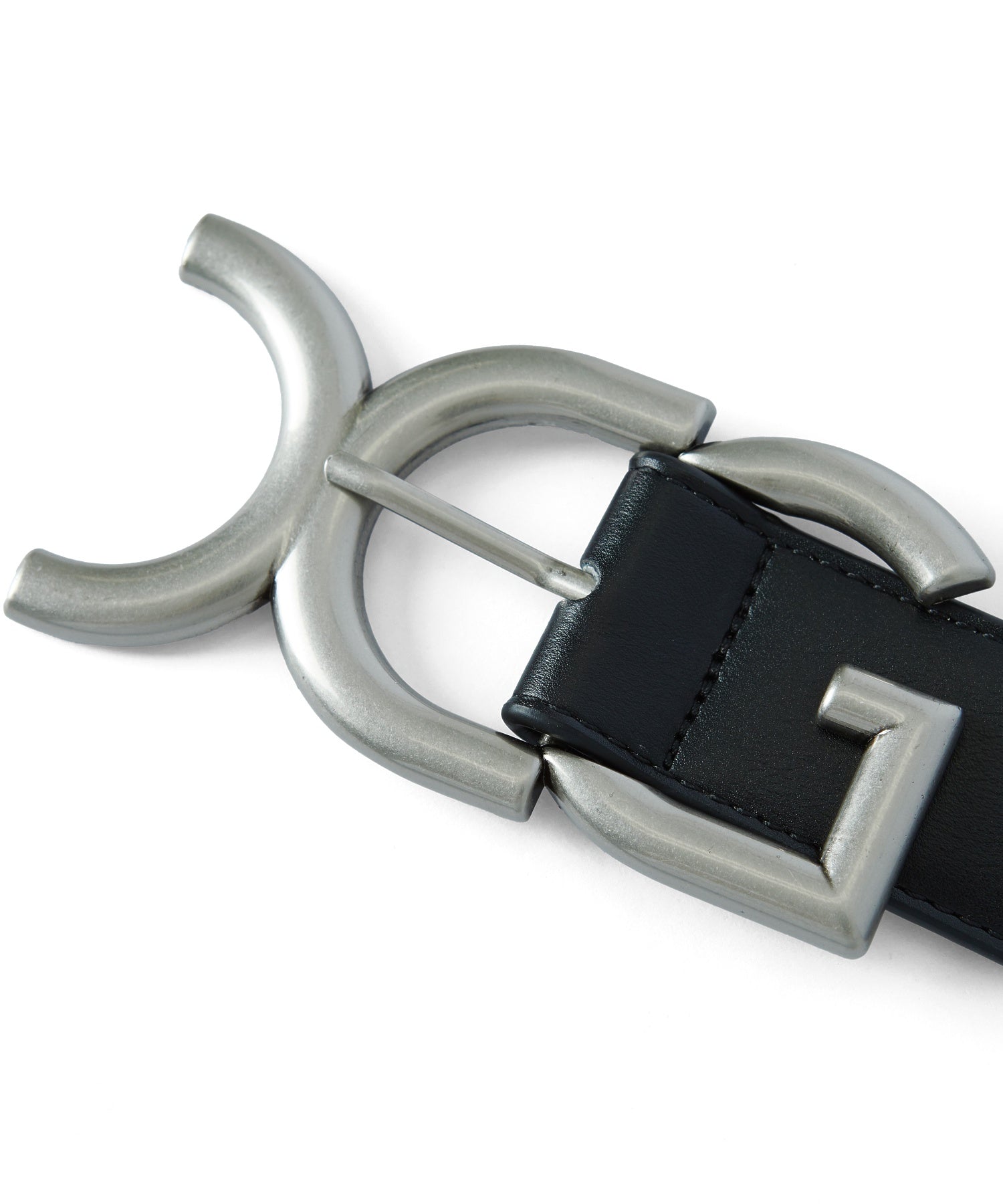XG BUCKLE STUDDED FAUX LEATHER BELT