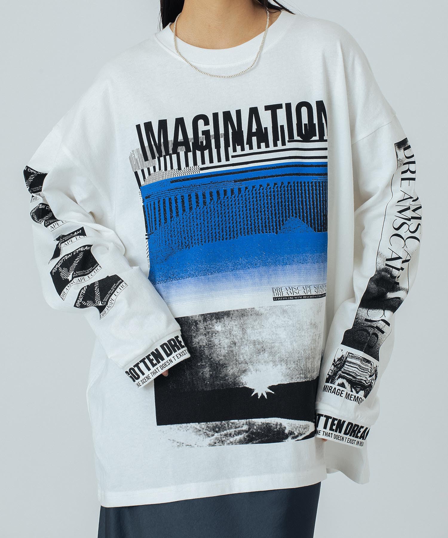OKIRAKU×ROSEBUD/GRAPHIC LONG SLEEVE TEE