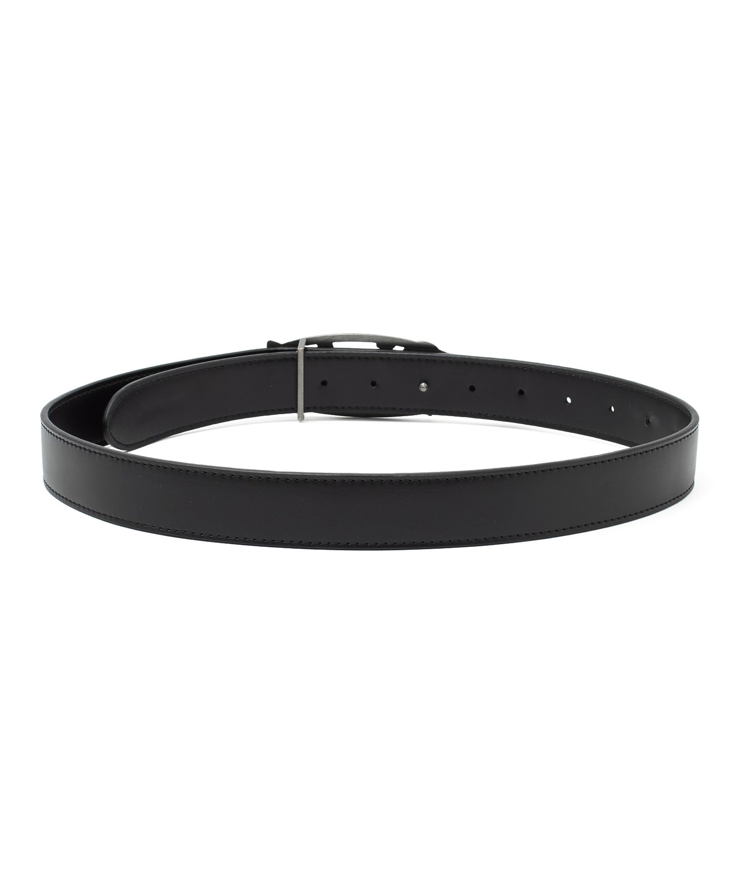 OVAL LOGO CLASP FAUX LEATHER BELT