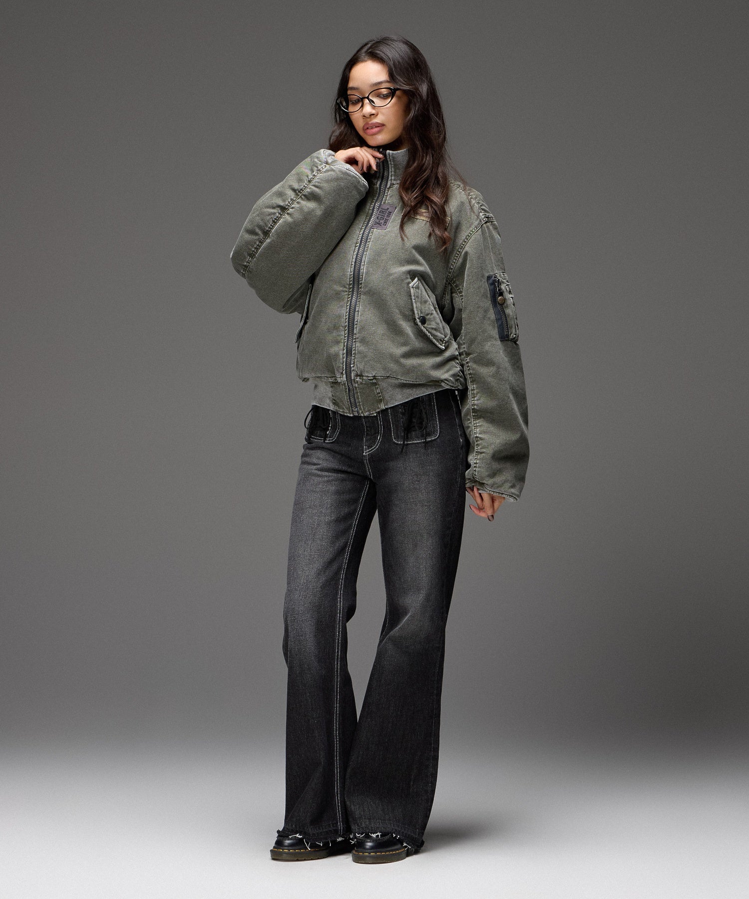 REVERSIBLE FADED MA-1 JACKET