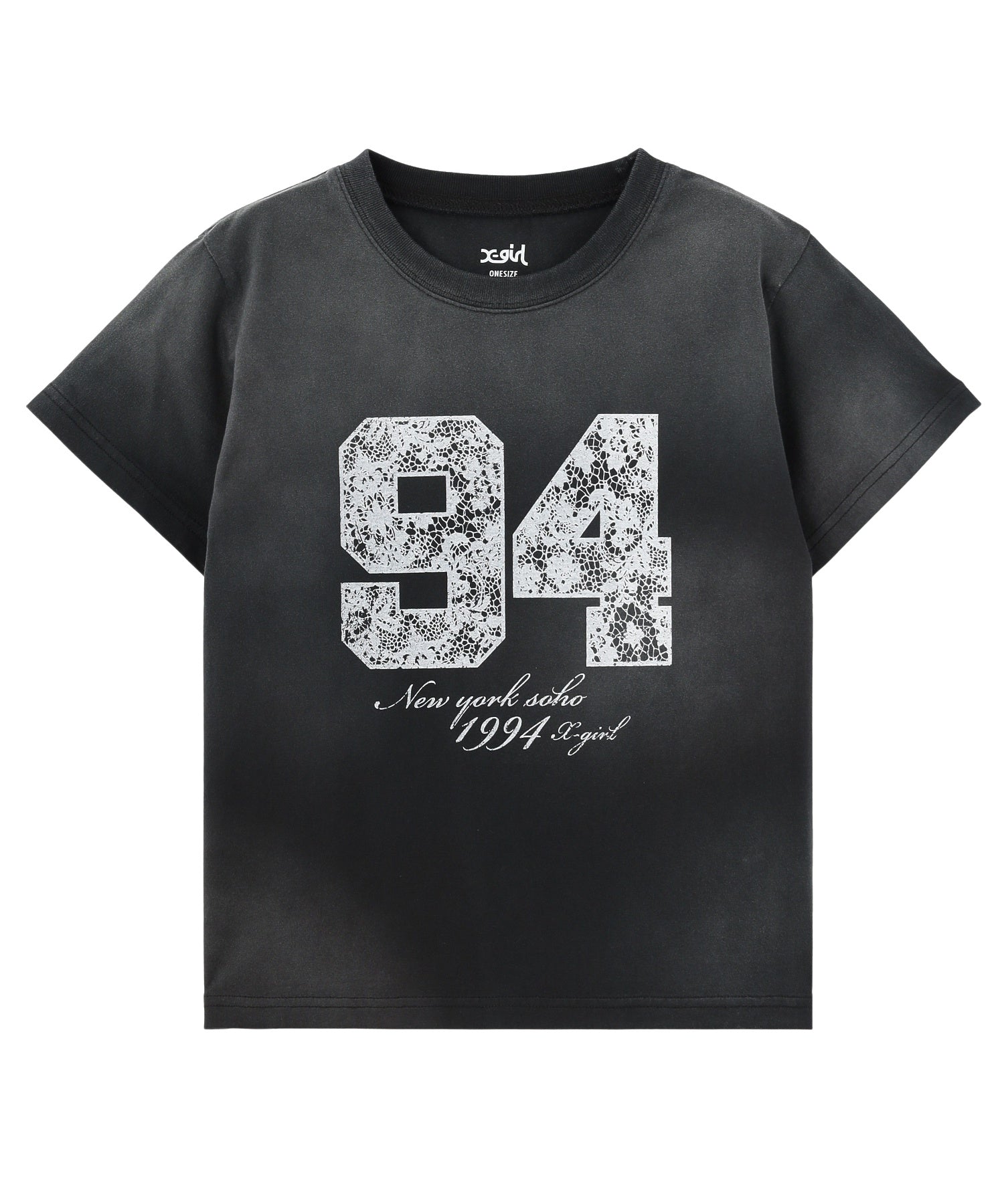 FADED LACE NUMBER S/S BABY TEE