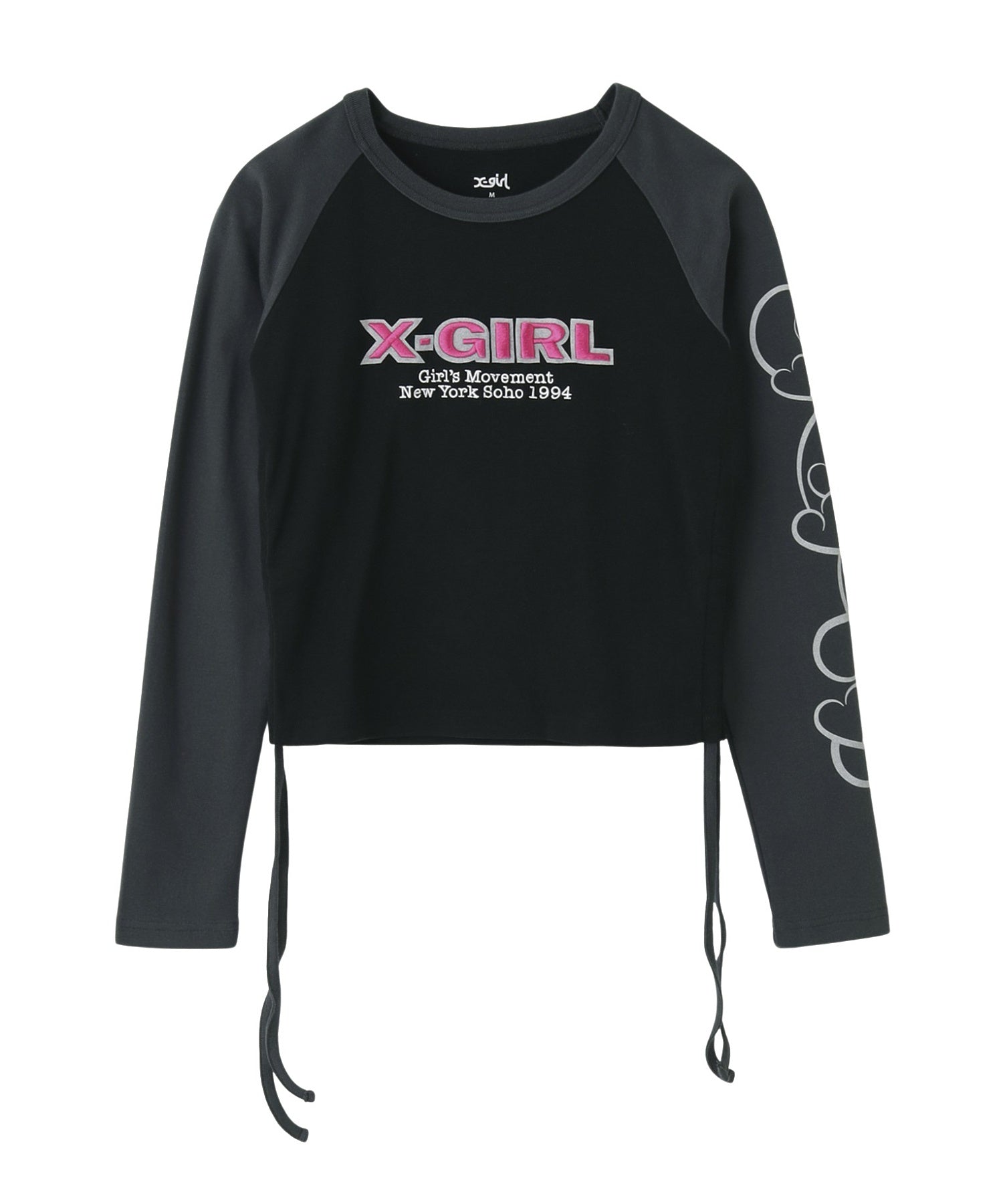 ORNAMENT HEART SLEEVE RAGLAN L/S BABY TEE