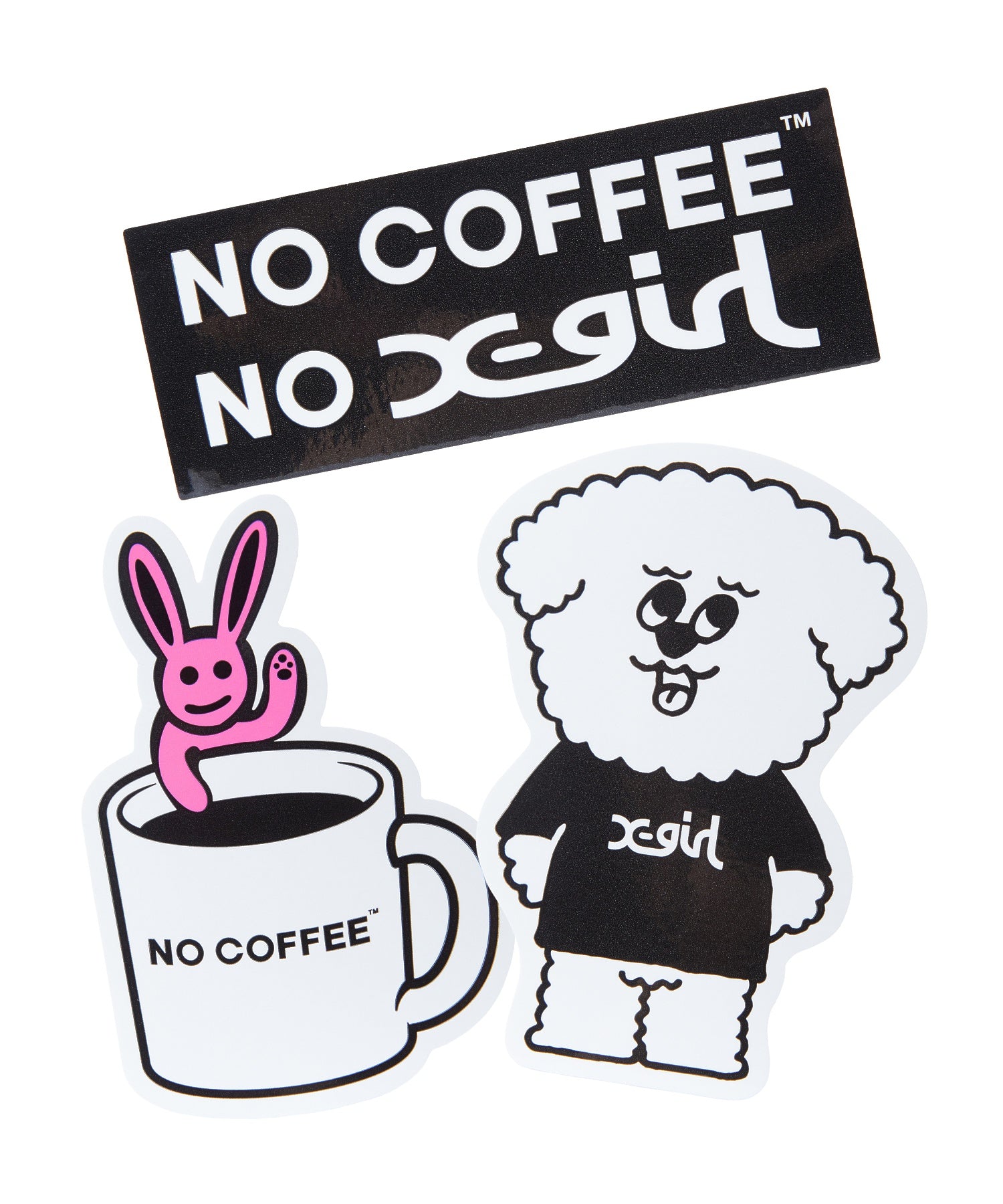 X-girl x NO COFFEE STICKER SET