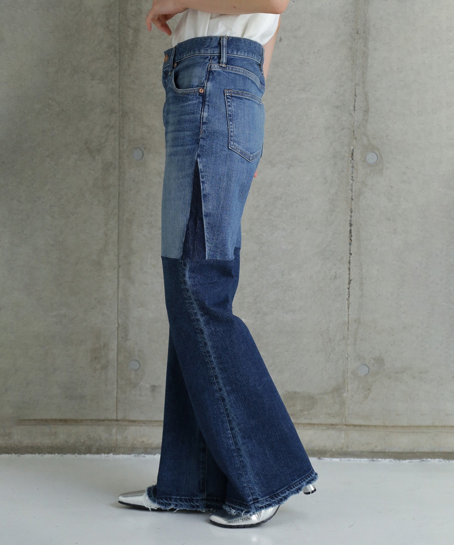 AUTHEN/CIRCULAR DENIM FLARE LEG REBUILD