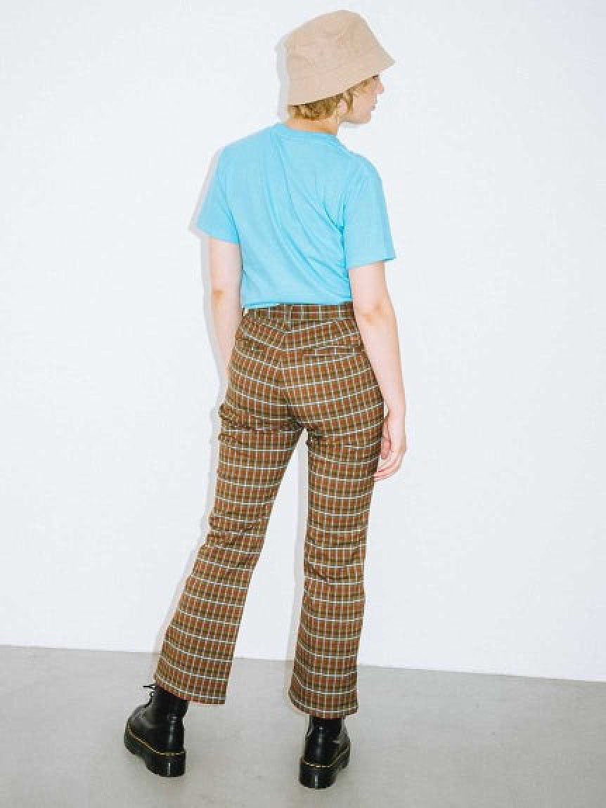 CLASSIC COLOR PLAID FLARE PANTS X-girl