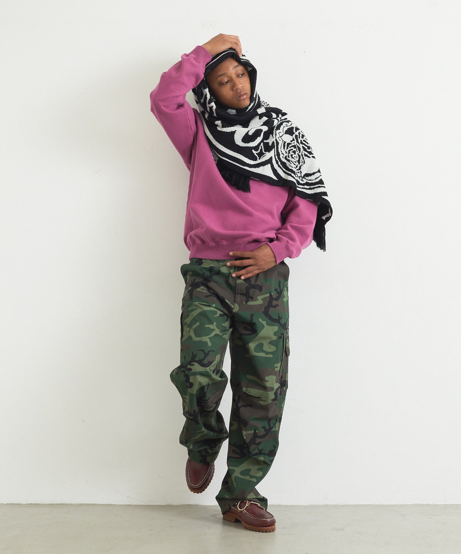 XLARGE ROSE JACQUARD SCARF
