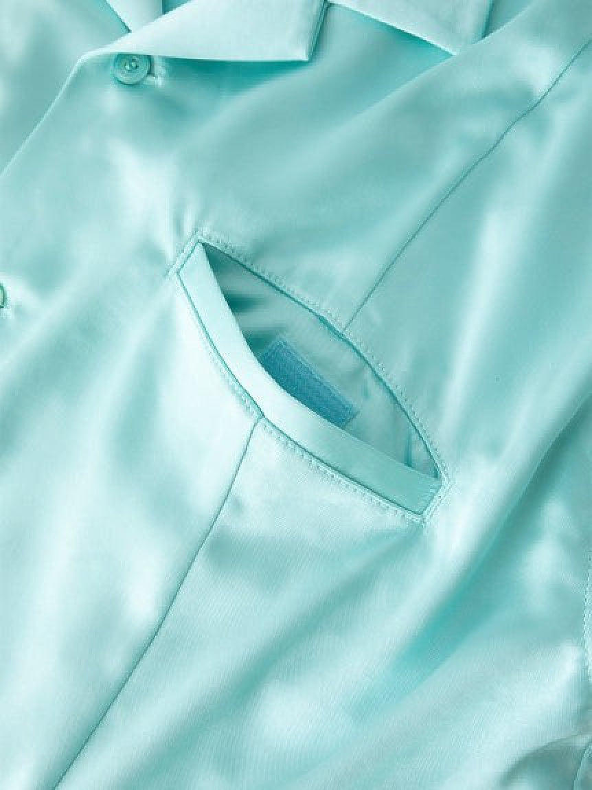 SATIN OPEN COLLAR SHIRT X-girl