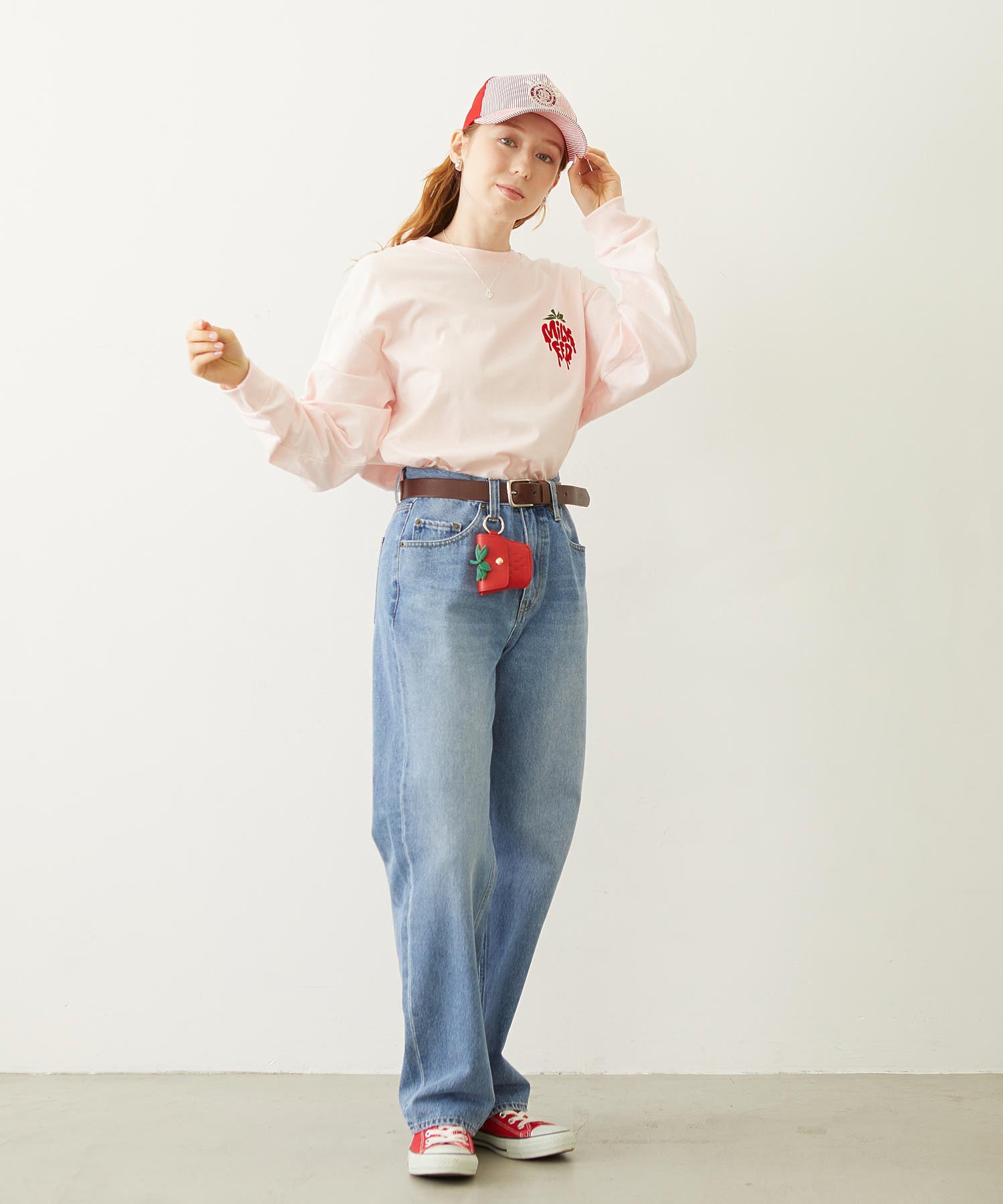 MELTY STRAWBERRY WIDE L/S TEE