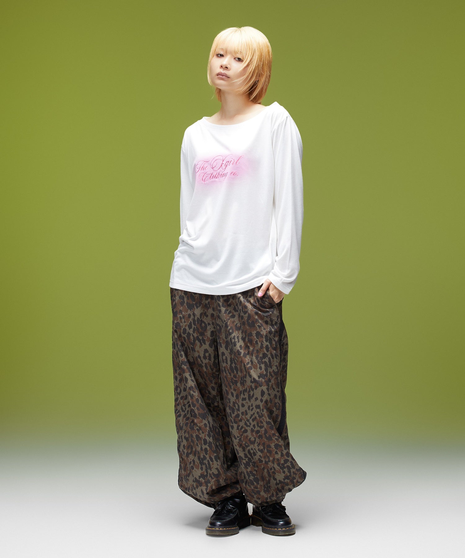 SCRIPT LOGO ONE SHOULDER L/S TEE