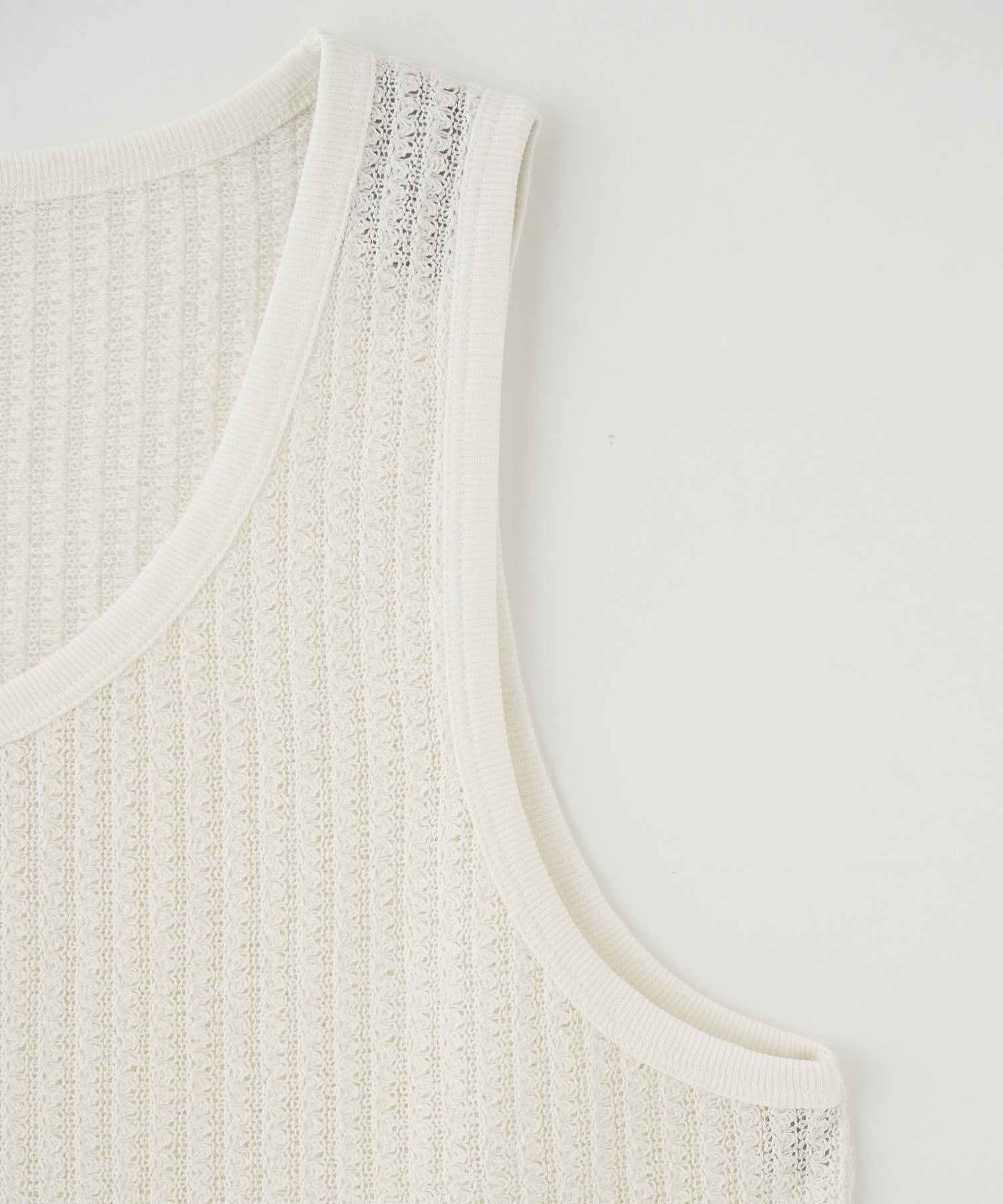 WAX LONDON/ワックスロンドン/PRIM VEST JERSEY LACE SS25-TEE-PRM-BSA-ECR