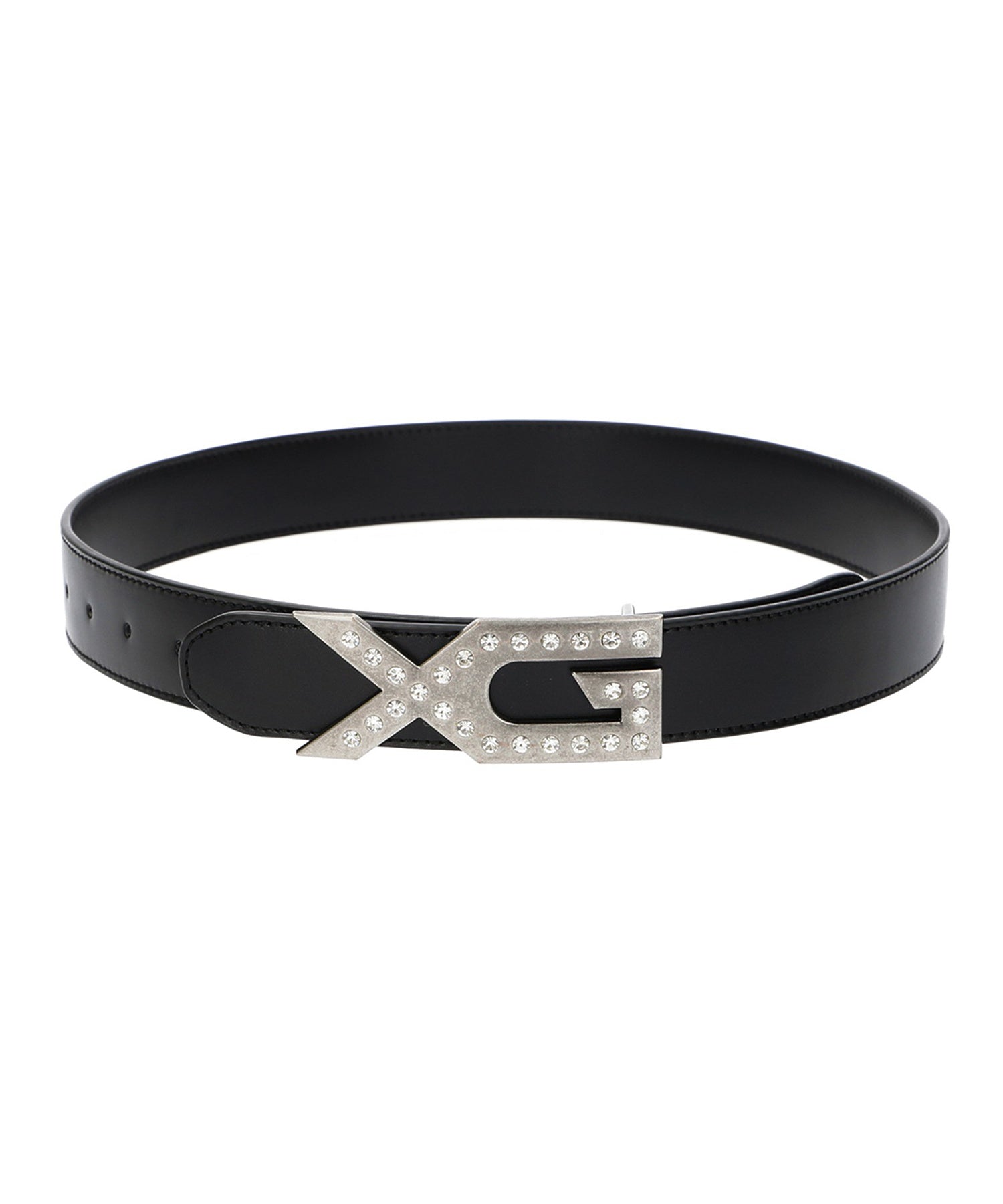 XG EMBLEM BUCKLE FAUX LEATHER BELT