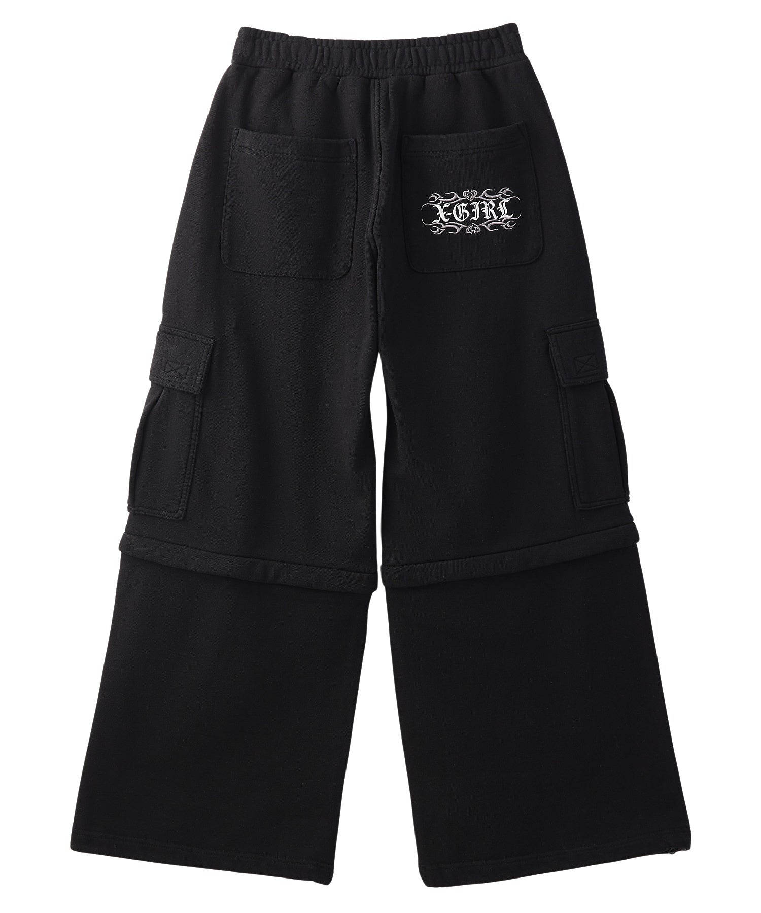 2WAY WIDE LEG CARGO SWEAT PANTS
